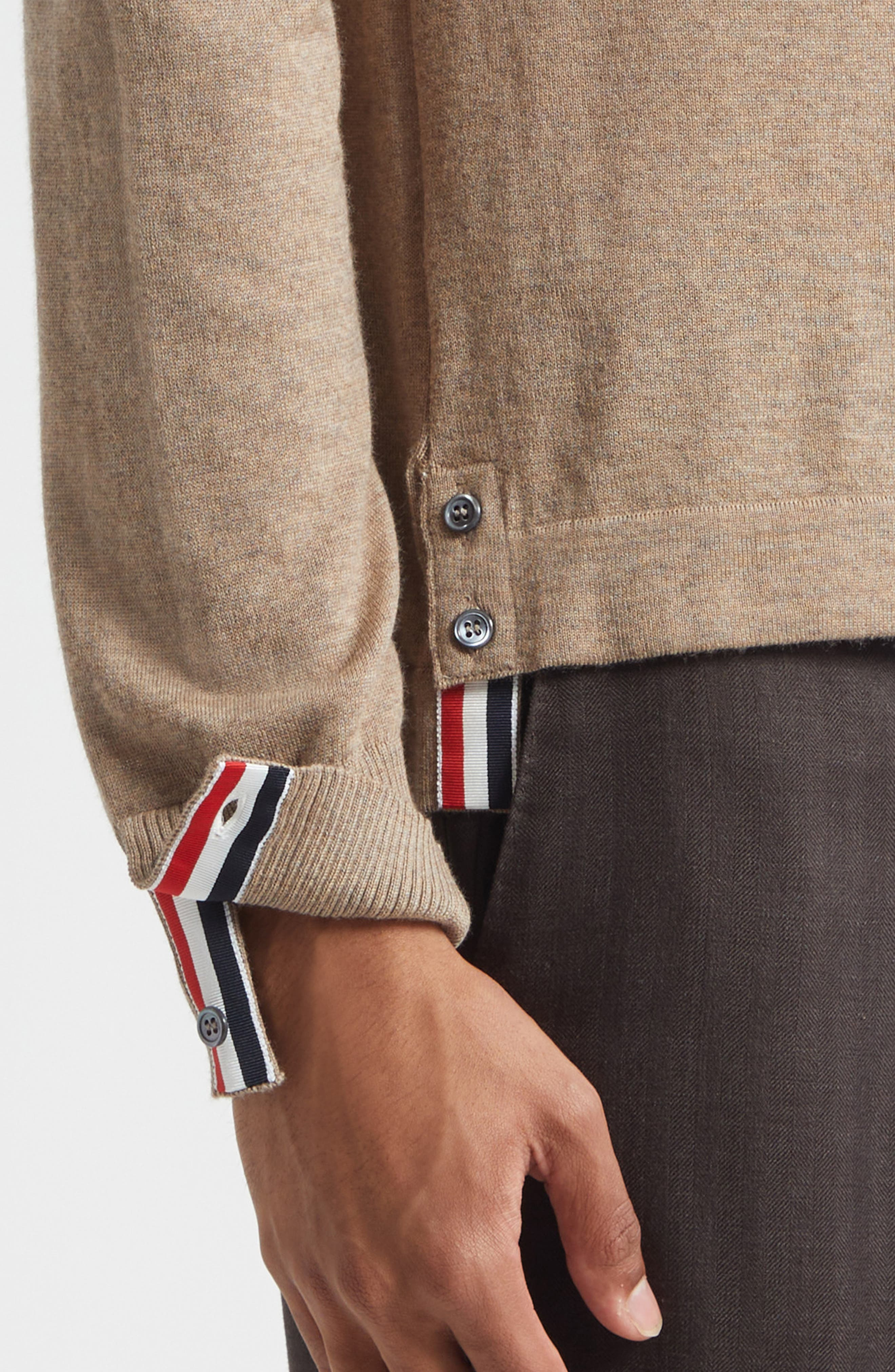 Thom Browne Virgin Wool Button-Down Cardigan in Medium Brown at Nordstrom - 4