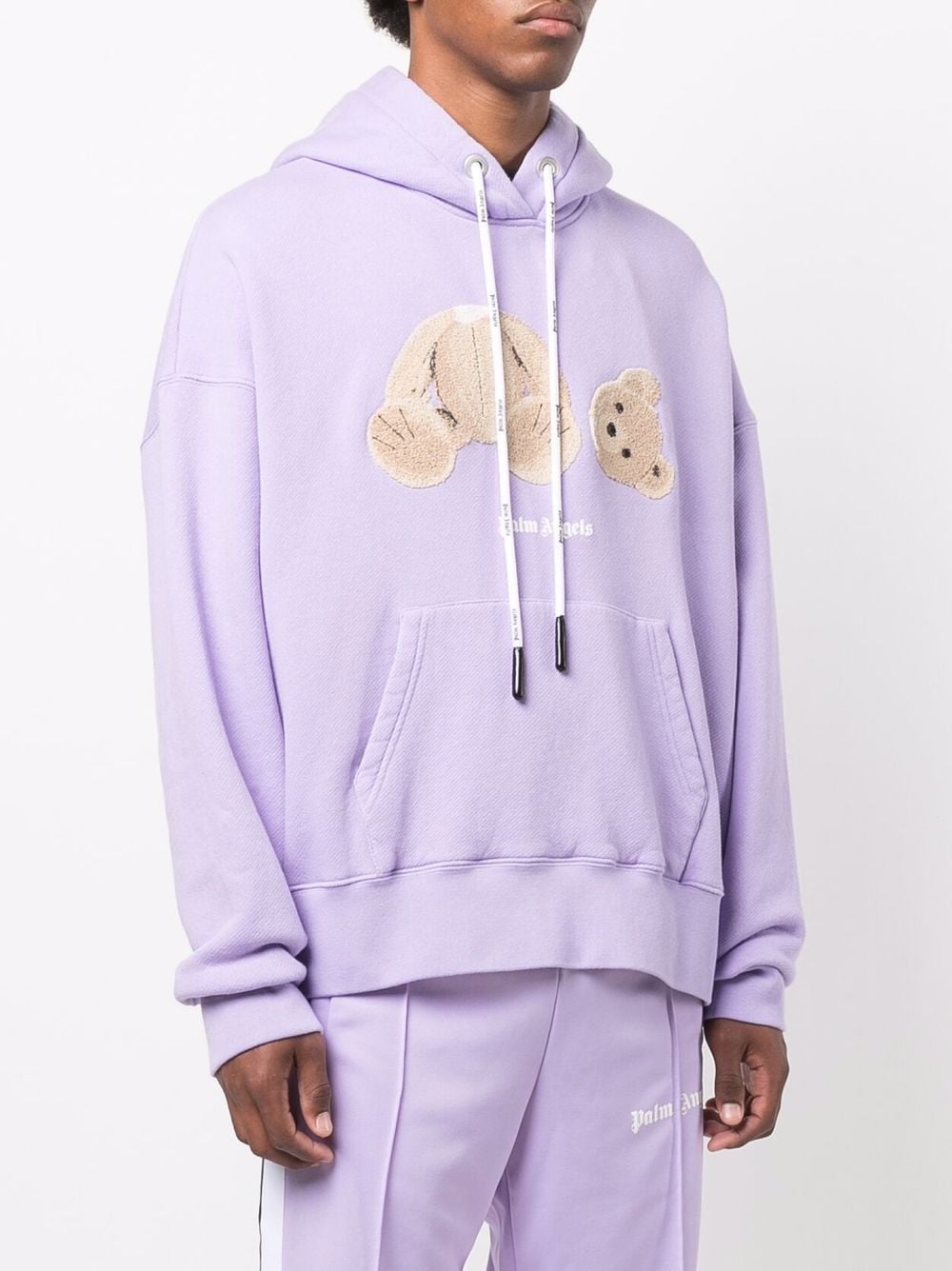 teddy bear-print hoodie - 3