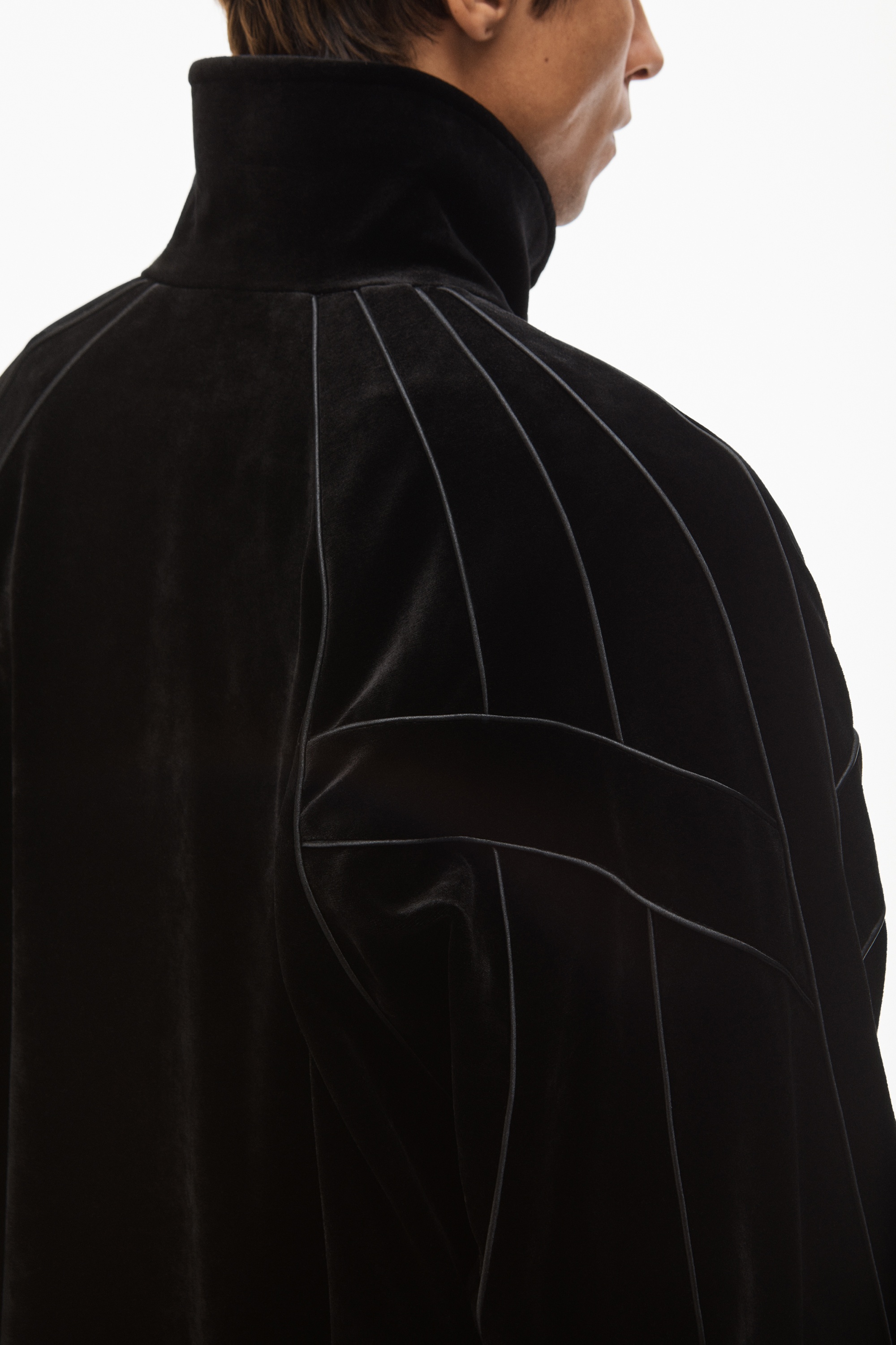 TRACK JACKET IN CRUSHED VELOUR - 6
