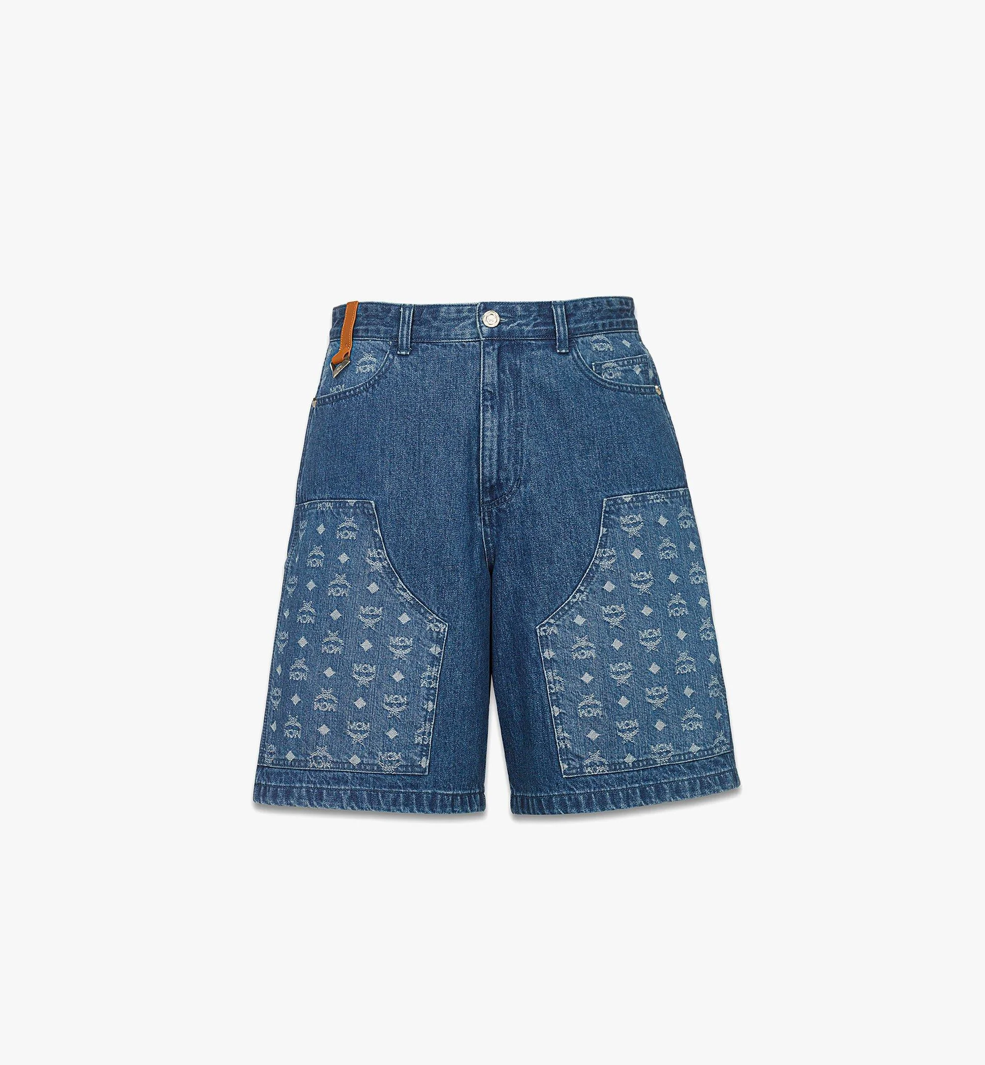 Monogram Shorts in Denim Jacquard - 1