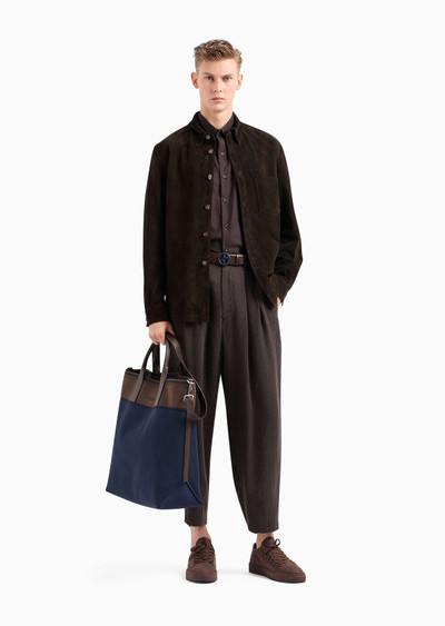 GIORGIO ARMANI Oversized suede shirt outlook