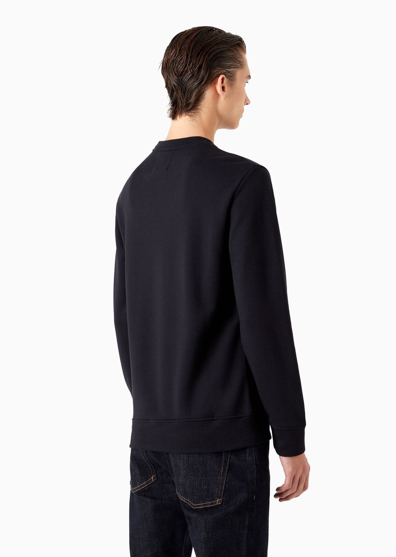 EMPORIO ARMANI Modal-blend sweatshirt with logo print outlook