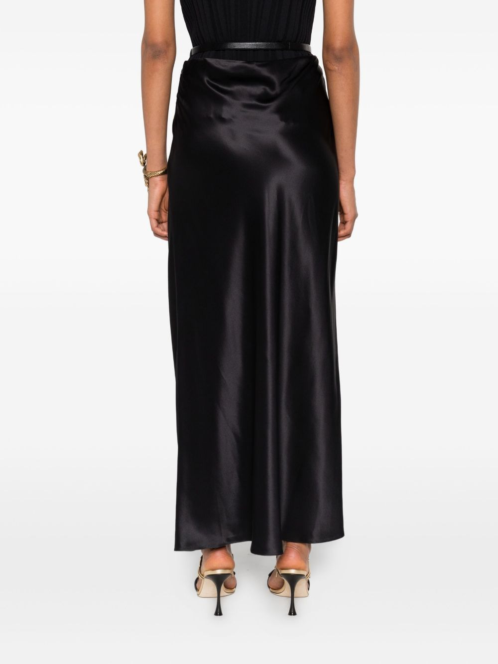 silk maxi skirt - 4