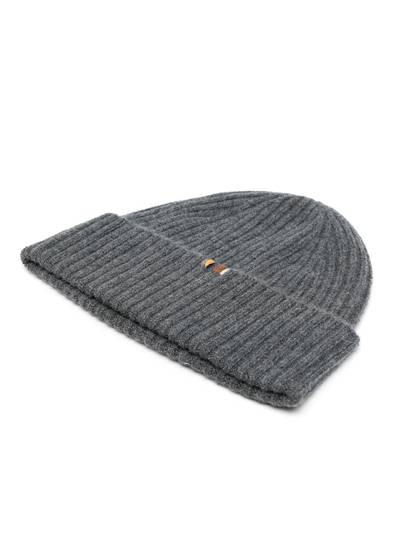 extreme cashmere Ami ribbed-knit beanie outlook