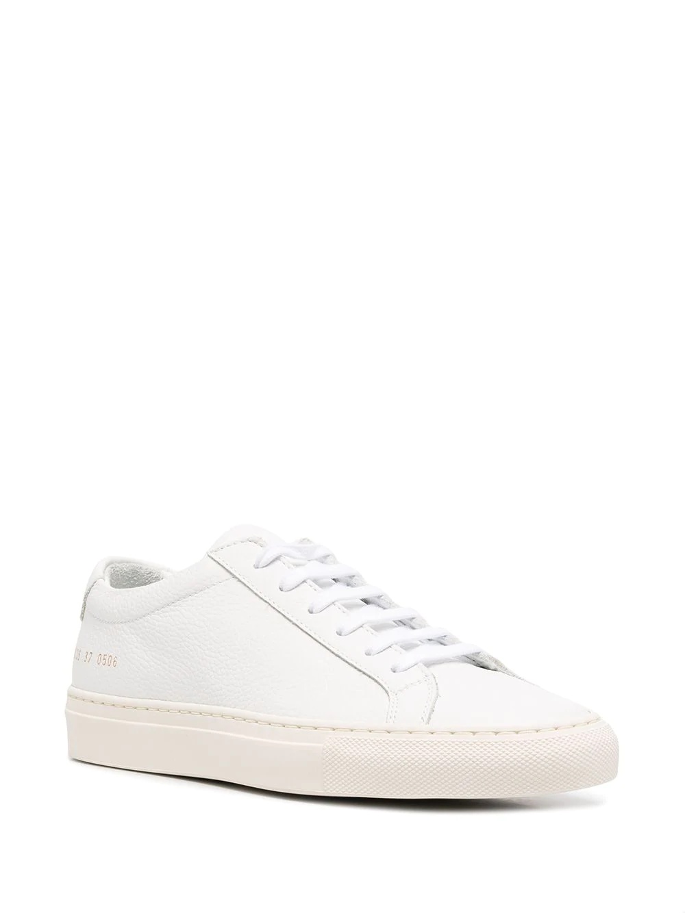 pebbled-finish low-top sneakers - 2