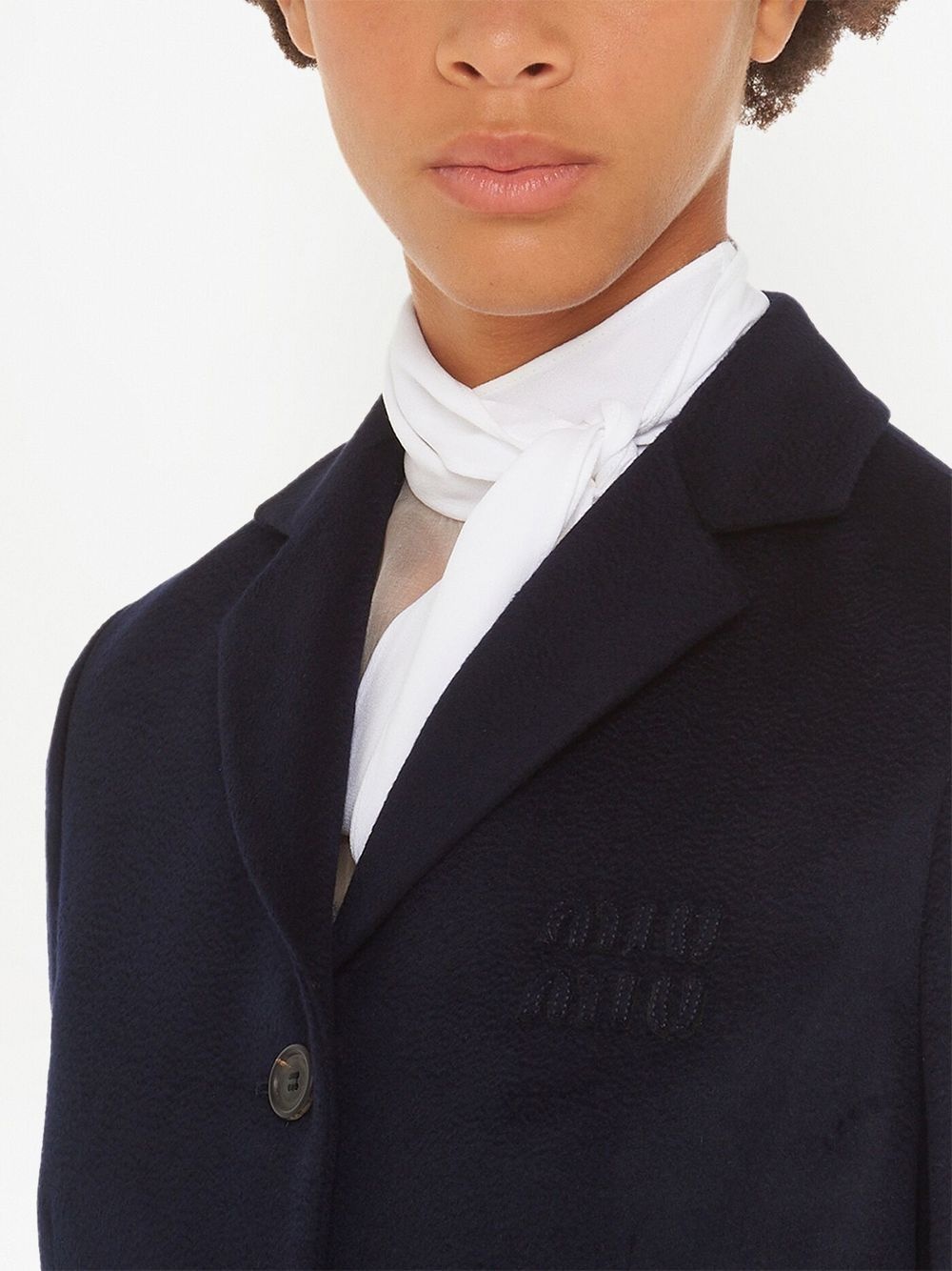 Single-Breasted Velour coat - 5