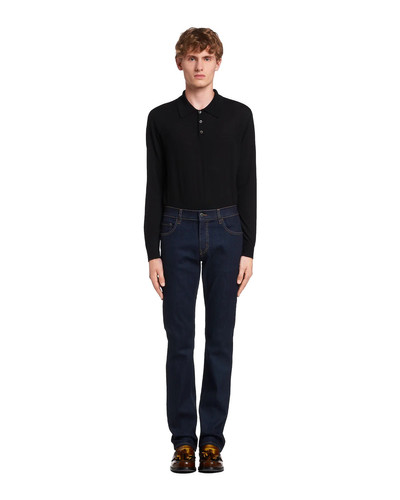 Prada Tapered-fit stretch-denim trousers outlook