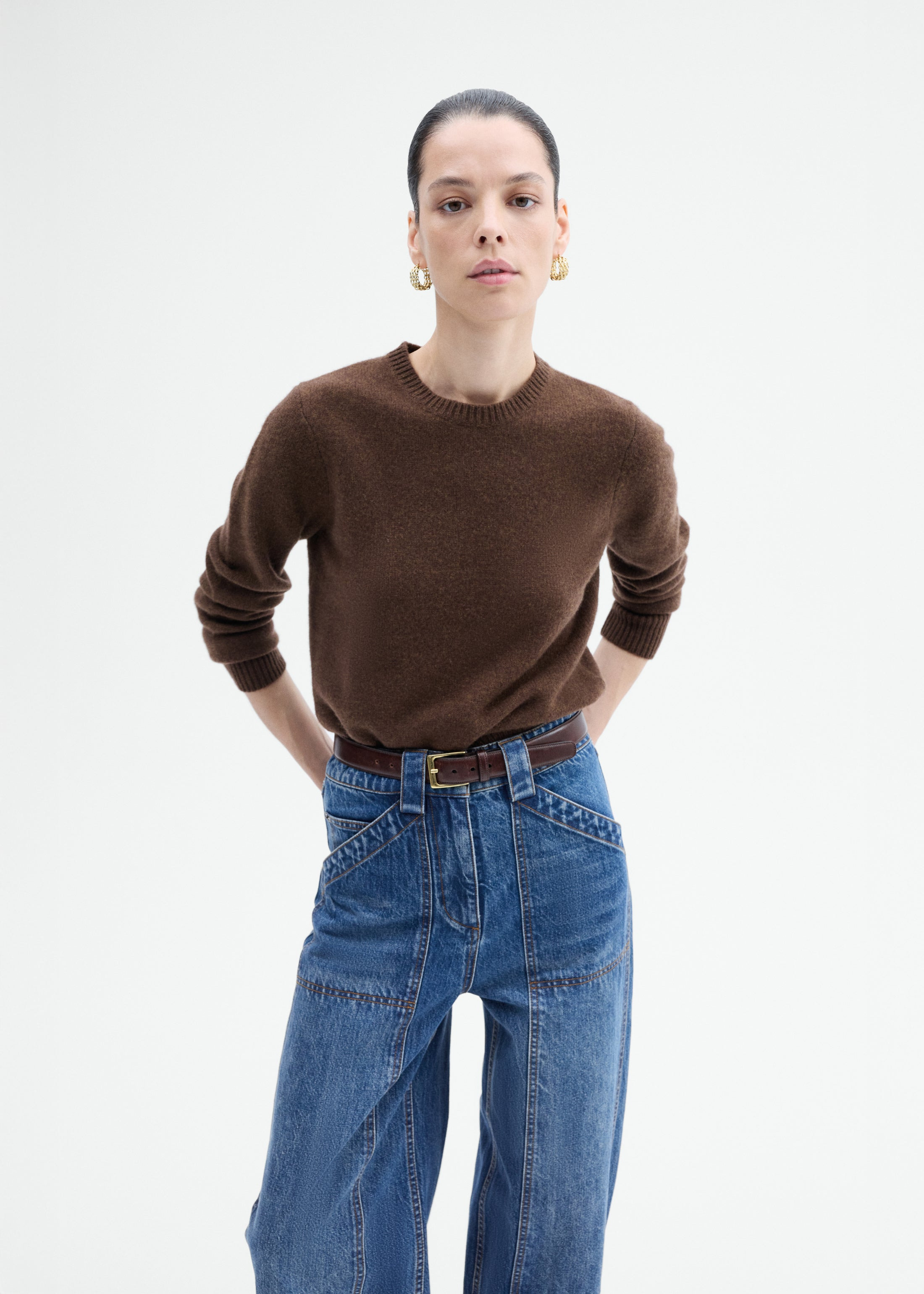 Crew Sweater in Cashmere - 2