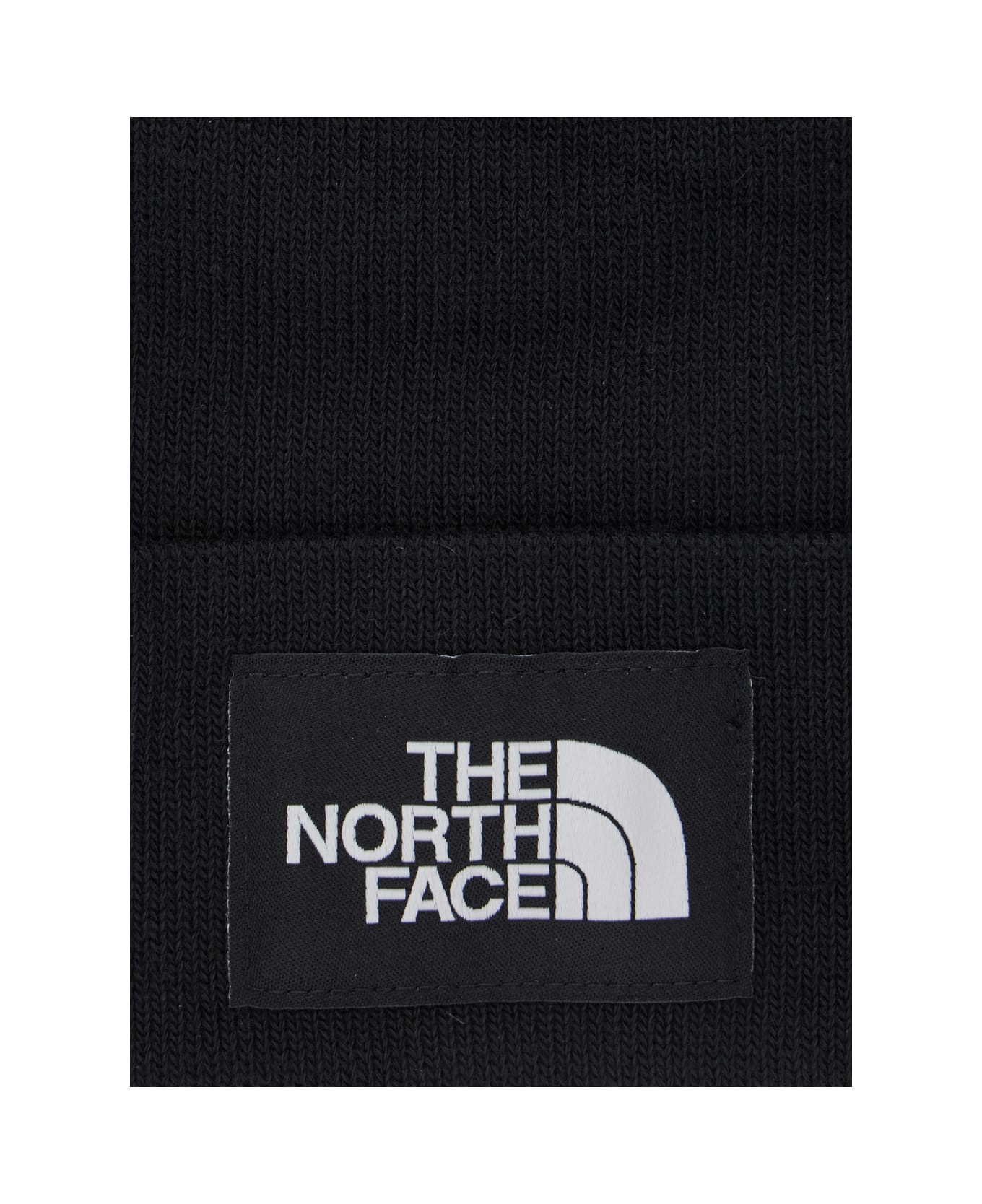 Black Beanie With Logo Patch On The Front In Tech Fabric Man - 3