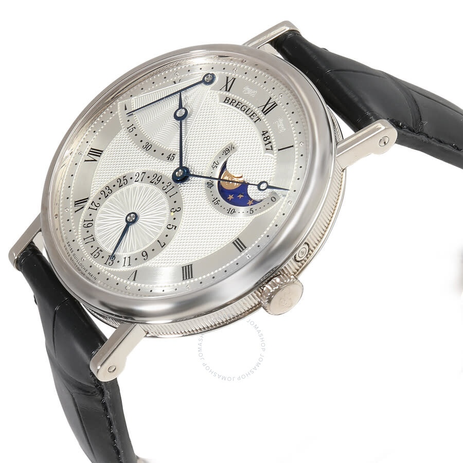 Pre-owned Breguet Classique Automatic Moon Phase Silver Dial Men's Watch 7137BB/11/9V9 - 2
