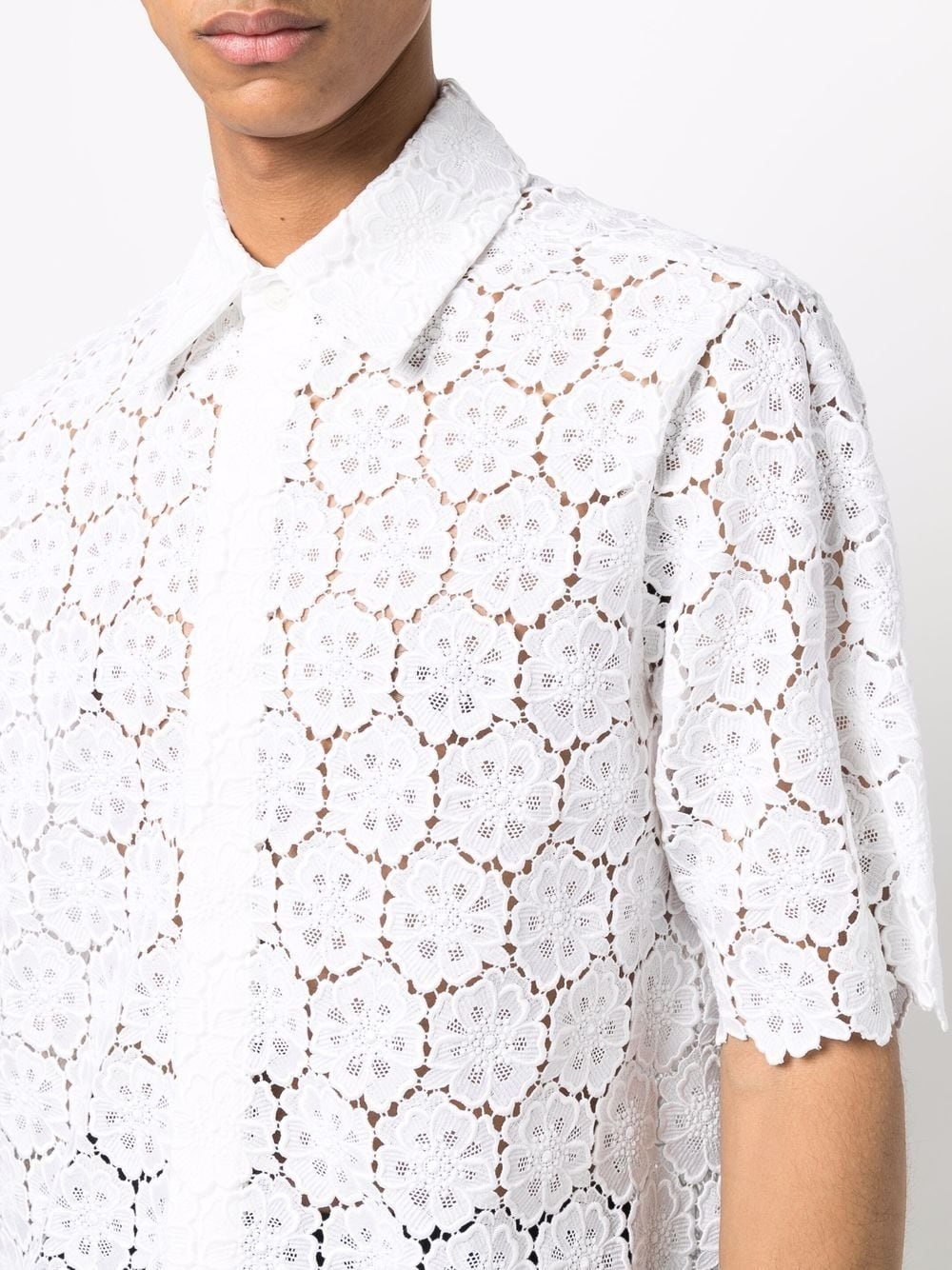 embroidered-design short-sleeve shirt - 5