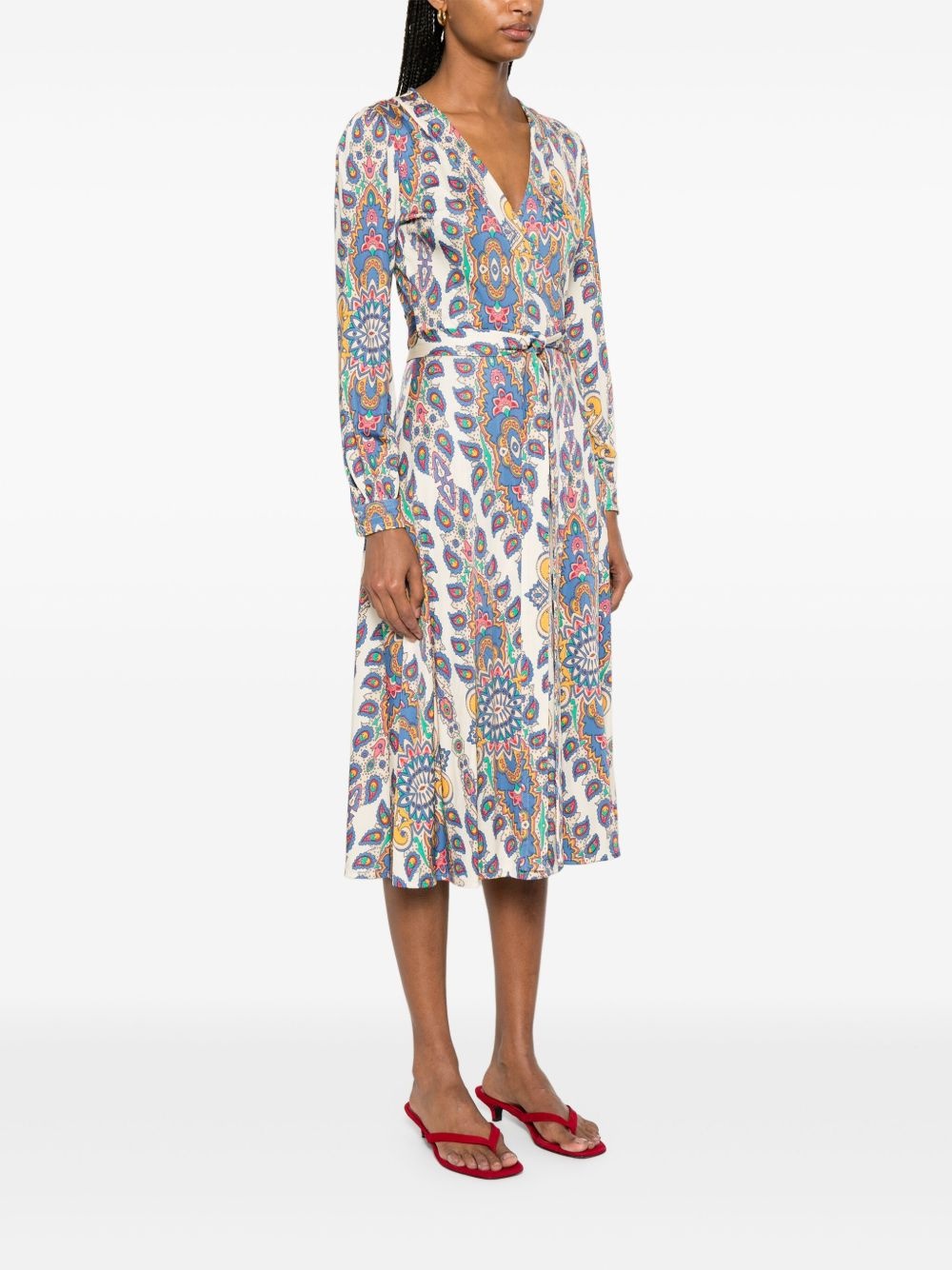 paisley-print midi dress - 3