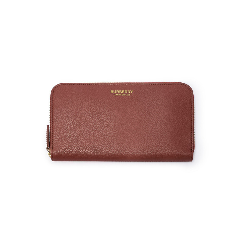 Large Logo Leather Zip Wallet 1