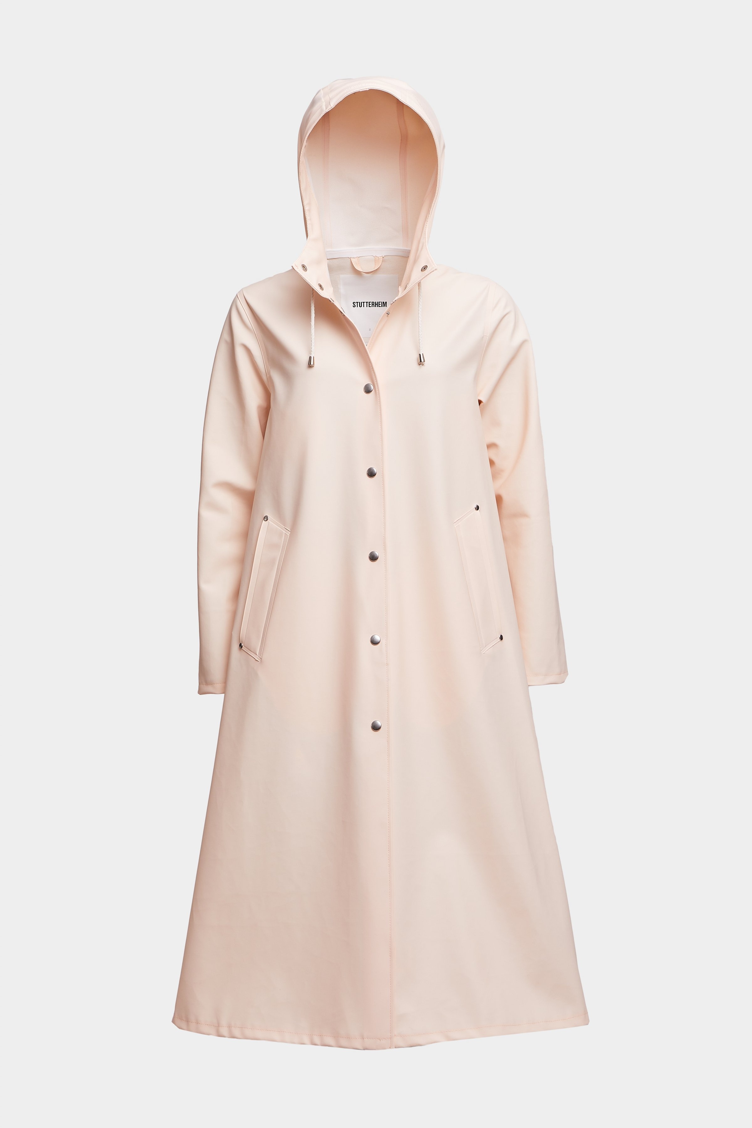 Mosebacke Long Print Raincoat Peach - 1
