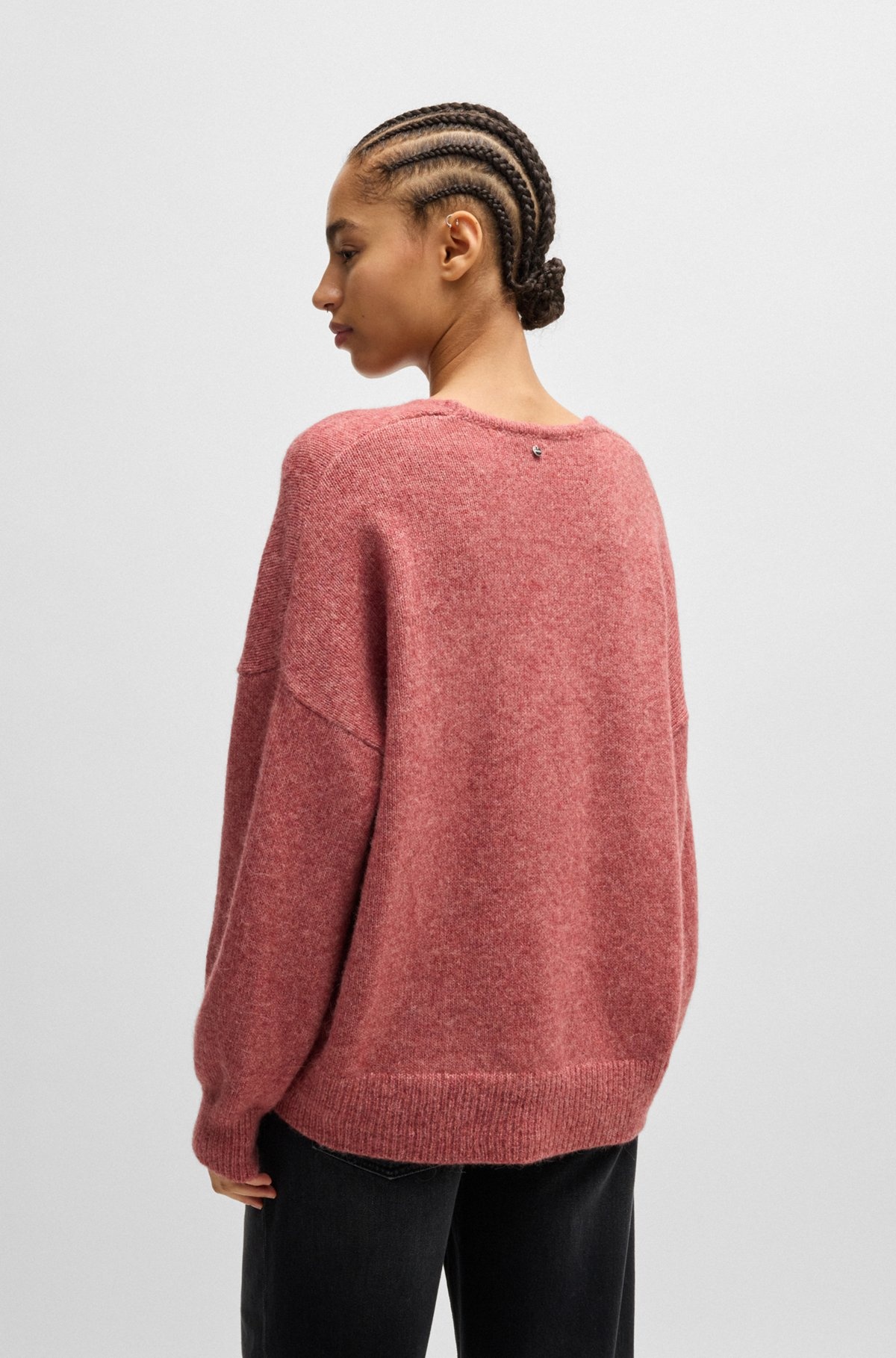 RELAXED-FIT SWEATER WITH V NECKLINE - 4