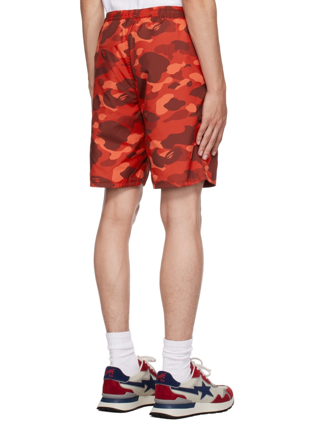 Red Camo Shark Reversible Shorts - 3