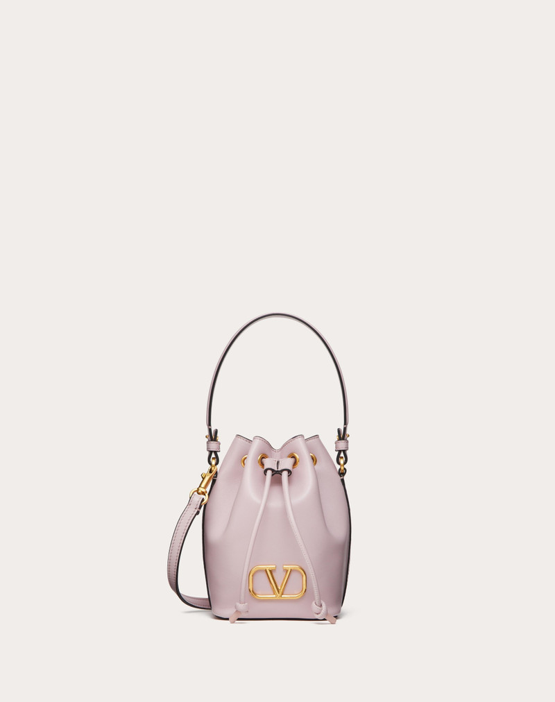 MINI VLOGO SIGNATURE BUCKET BAG IN NAPPA LEATHER 1