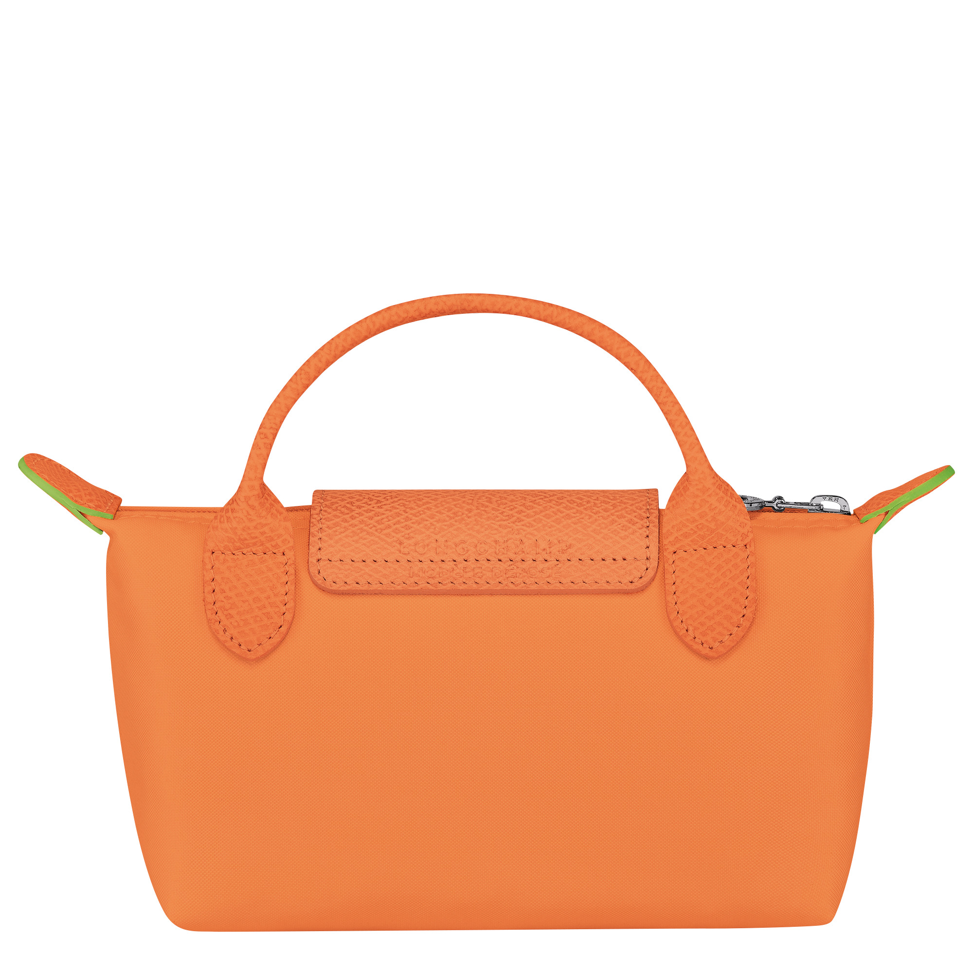 Le Pliage Green Pouch with handle Orange - Recycled canvas - 3