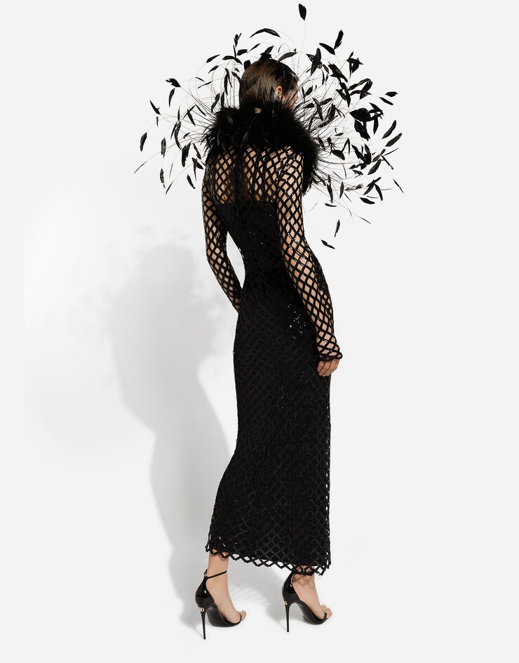 Long sequined mesh dress - 4