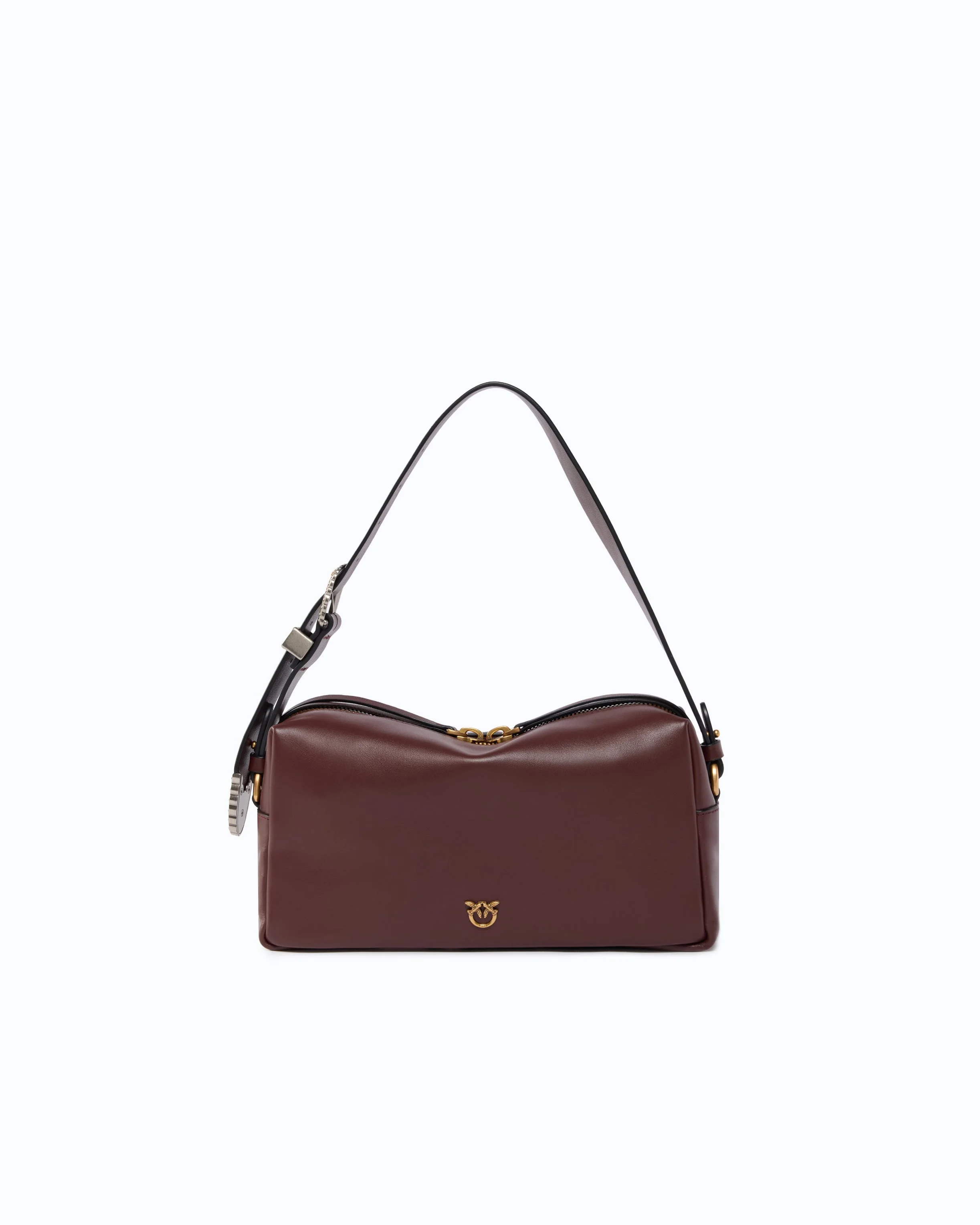 MEDIUM CROSSBODY BOSTON BAG IN NEW BIKER LEATHER - 1