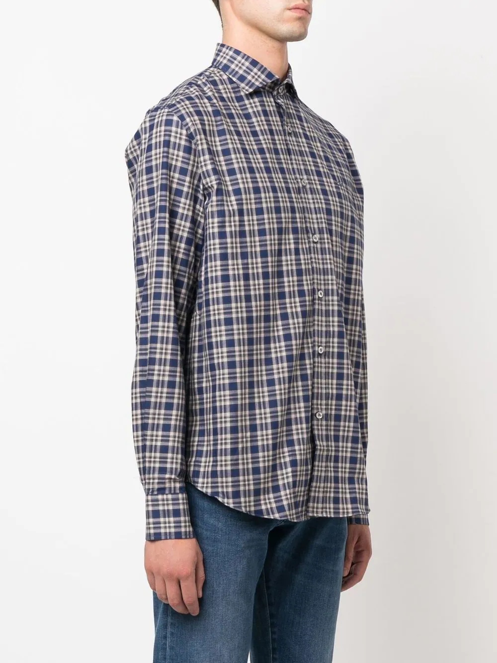 checked cotton shirt - 3