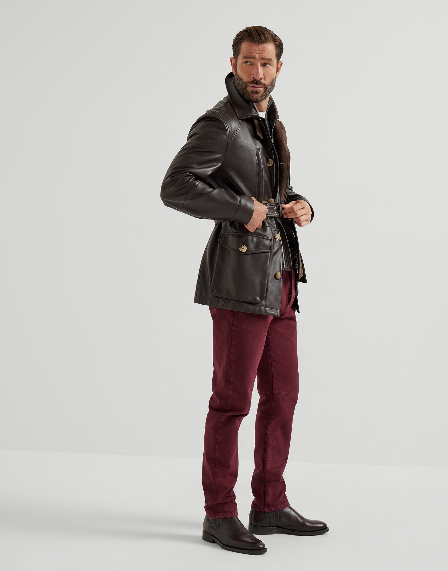 Virgin wool and cashmere lightweight sweater with half-zip - 5