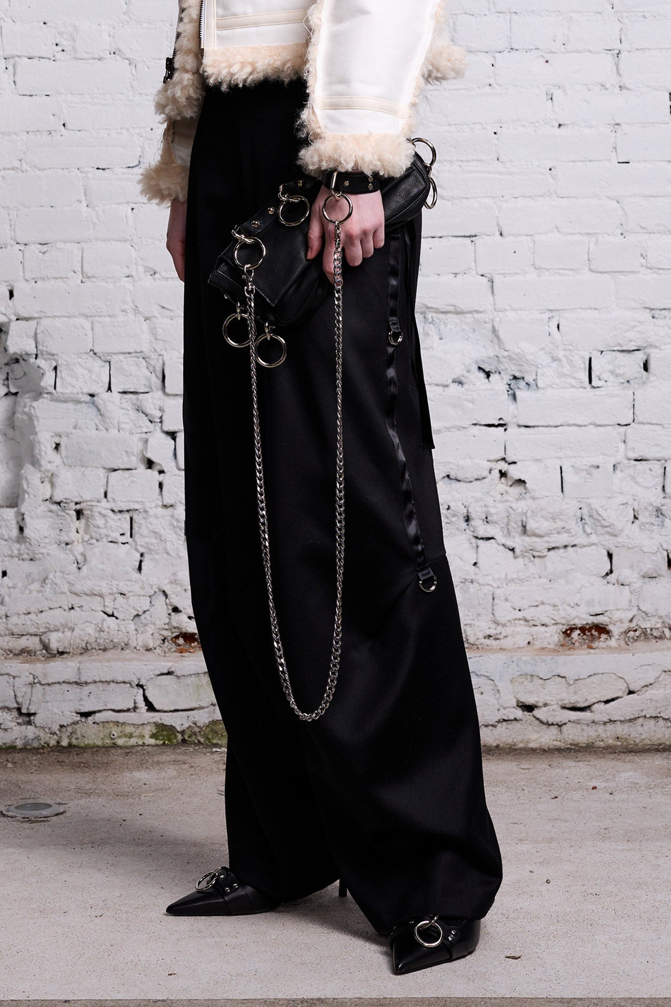 ARTICULATED TUXEDO TROUSER - BLACK - 2