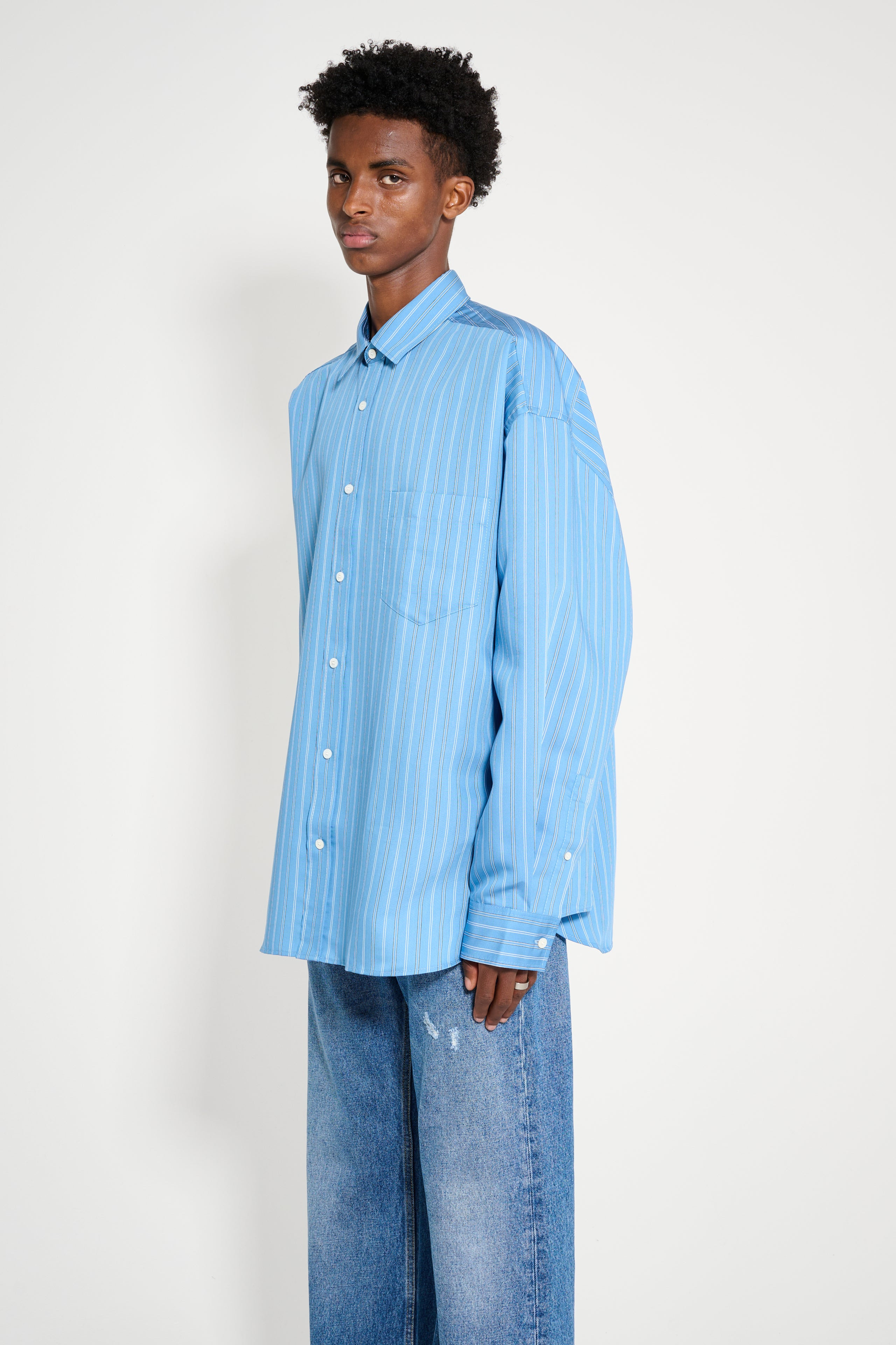 ACNE STUDIOS BUTTON-UP SHIRT BLUE - 2
