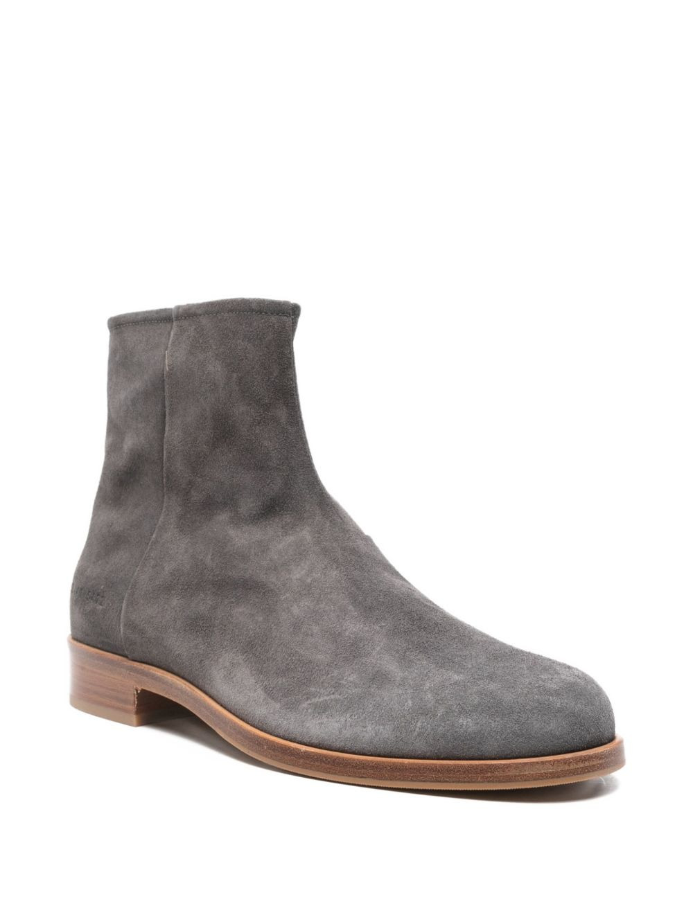 zipper suede boot - 2