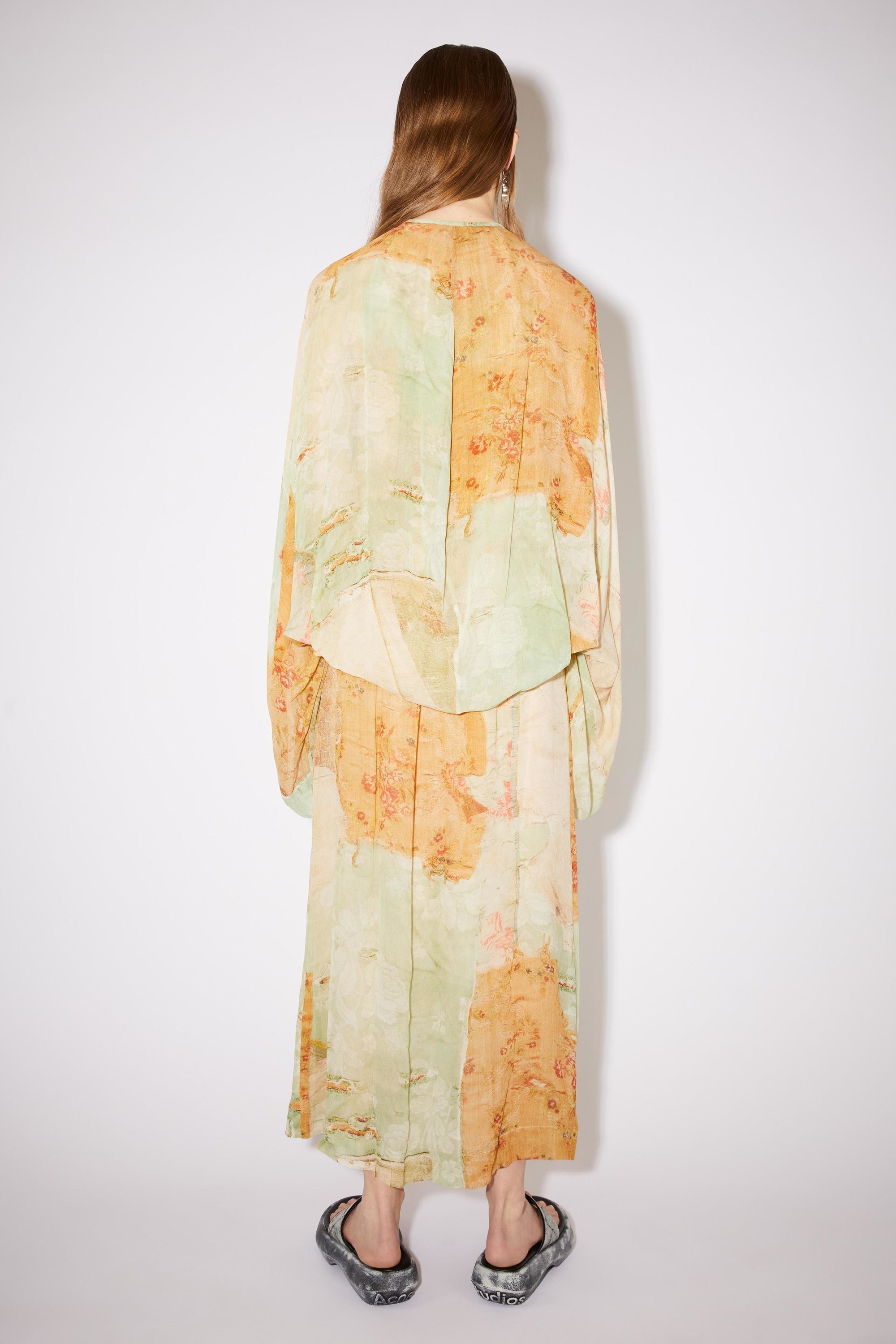 Carpet print dress - Green/orange - 3