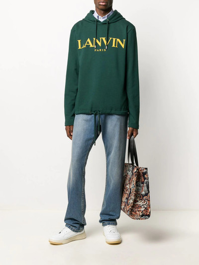 Lanvin logo cotton hoodie outlook