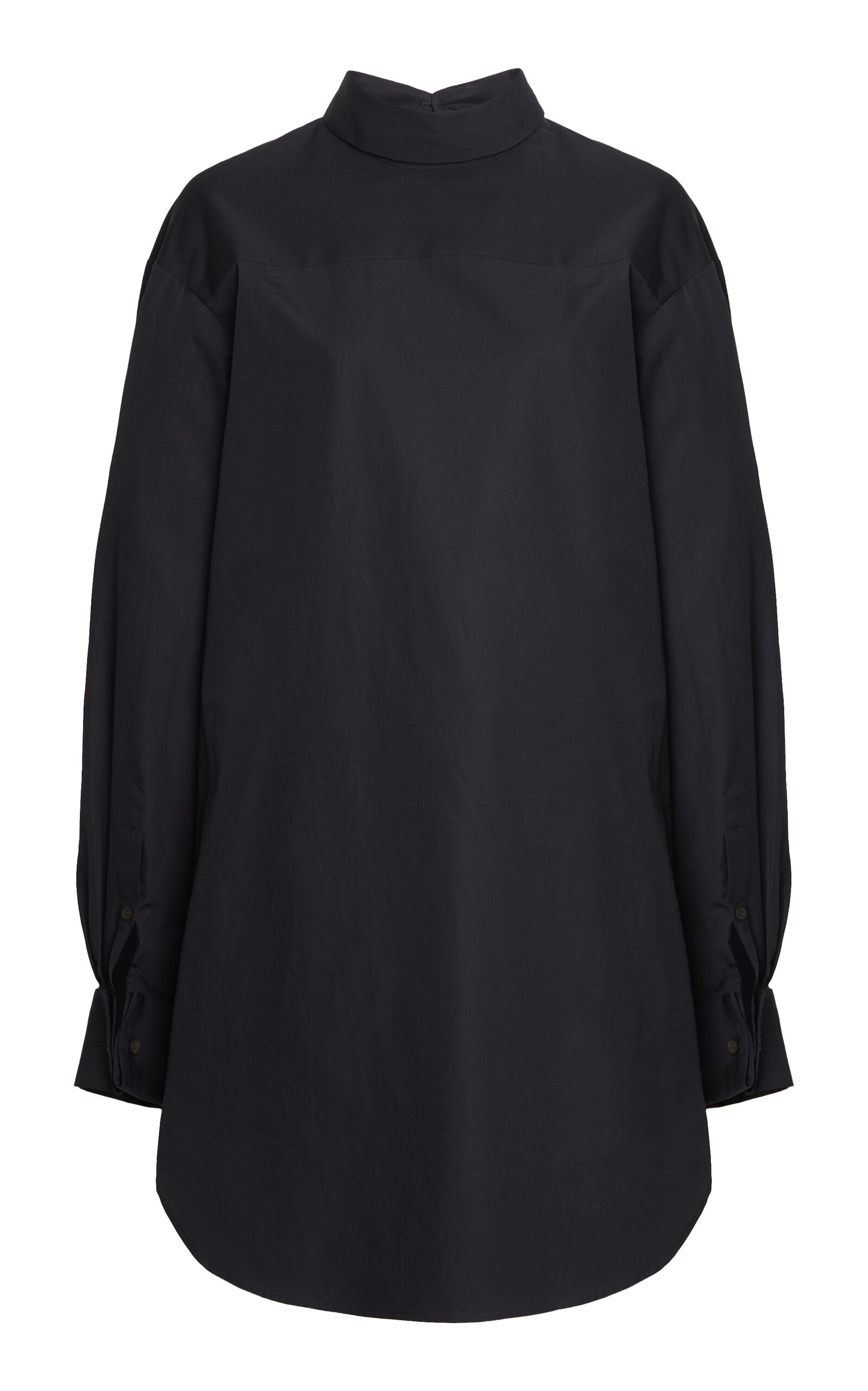 Corso Asymmetrical Cotton-Poplin Shirt black - 1