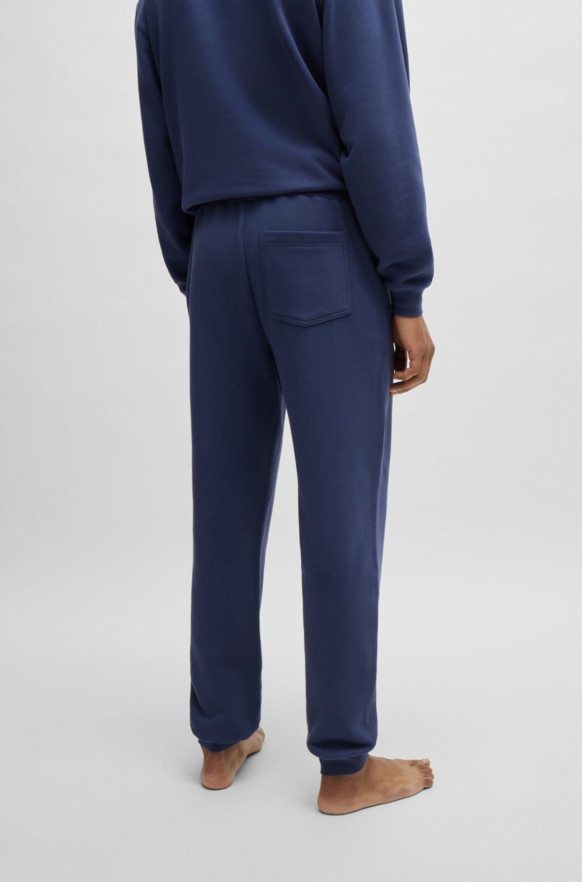 COTTON-TERRY TRACKSUIT BOTTOMS WITH FLOCKED LOGO - 4