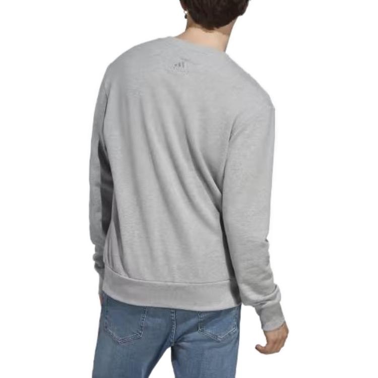 adidas Essentials French Terry Big Logo Sweatshirt 'Medium Grey Heather' IC9326 - 4