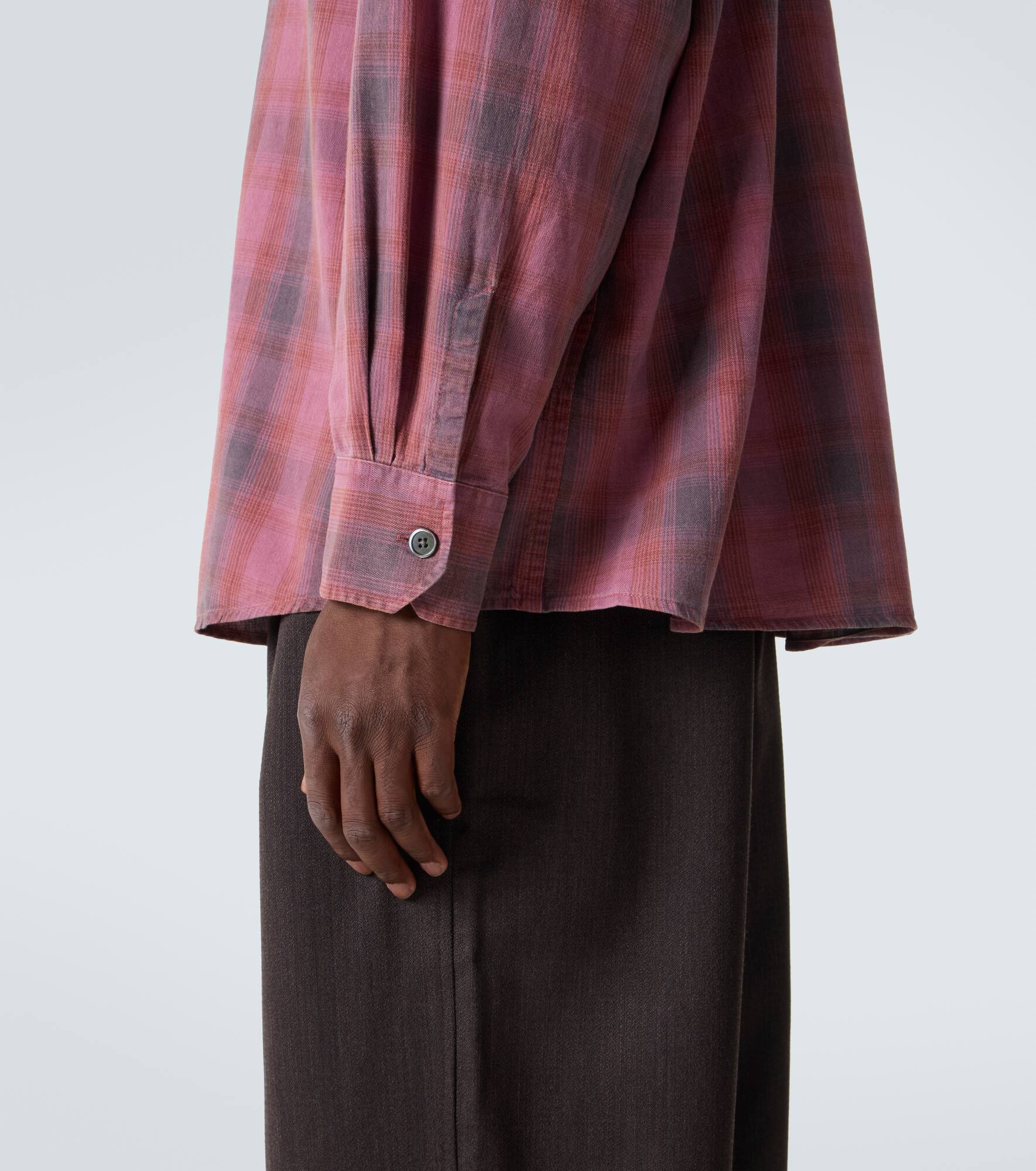 Borrowed plaid cotton flannel shirt - 7