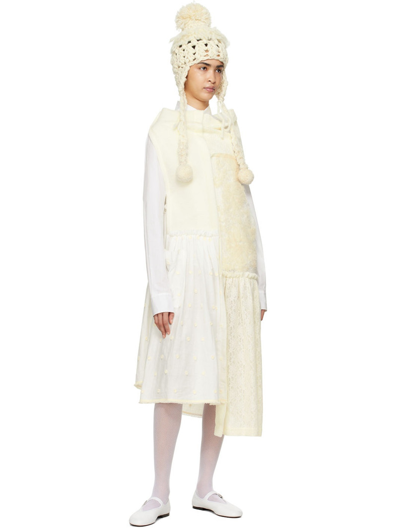 TAO Comme Des Garçons Off-White Paneled Midi Dress outlook