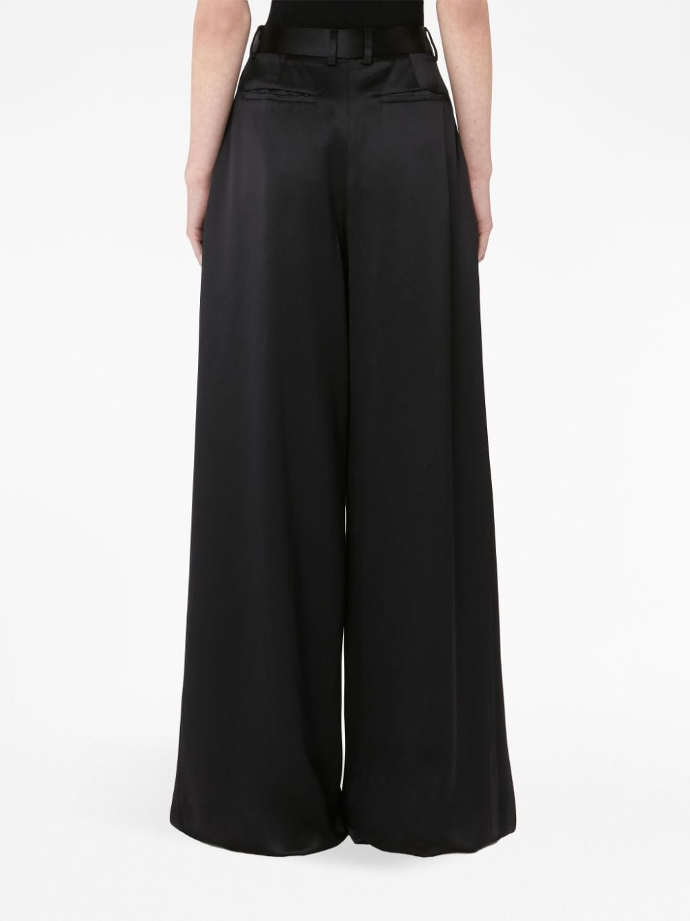 high-rise wide-leg trousers - 4