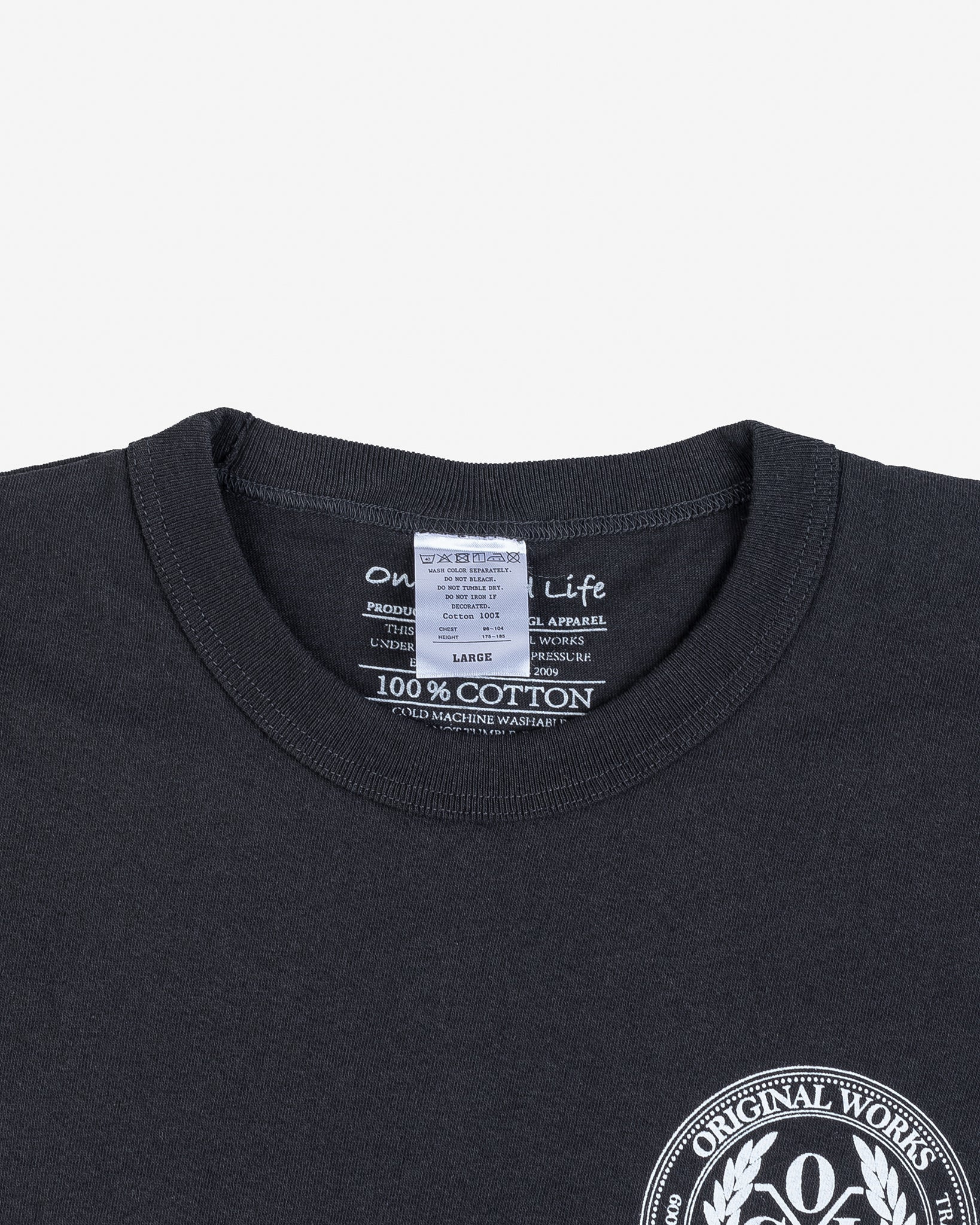 OGL-TEE-LOT20-LOGO-CHA OGL 6.2oz Ringspun T-shirt - Silkscreen Printed 'OGL Logo' - Charcoal - 7