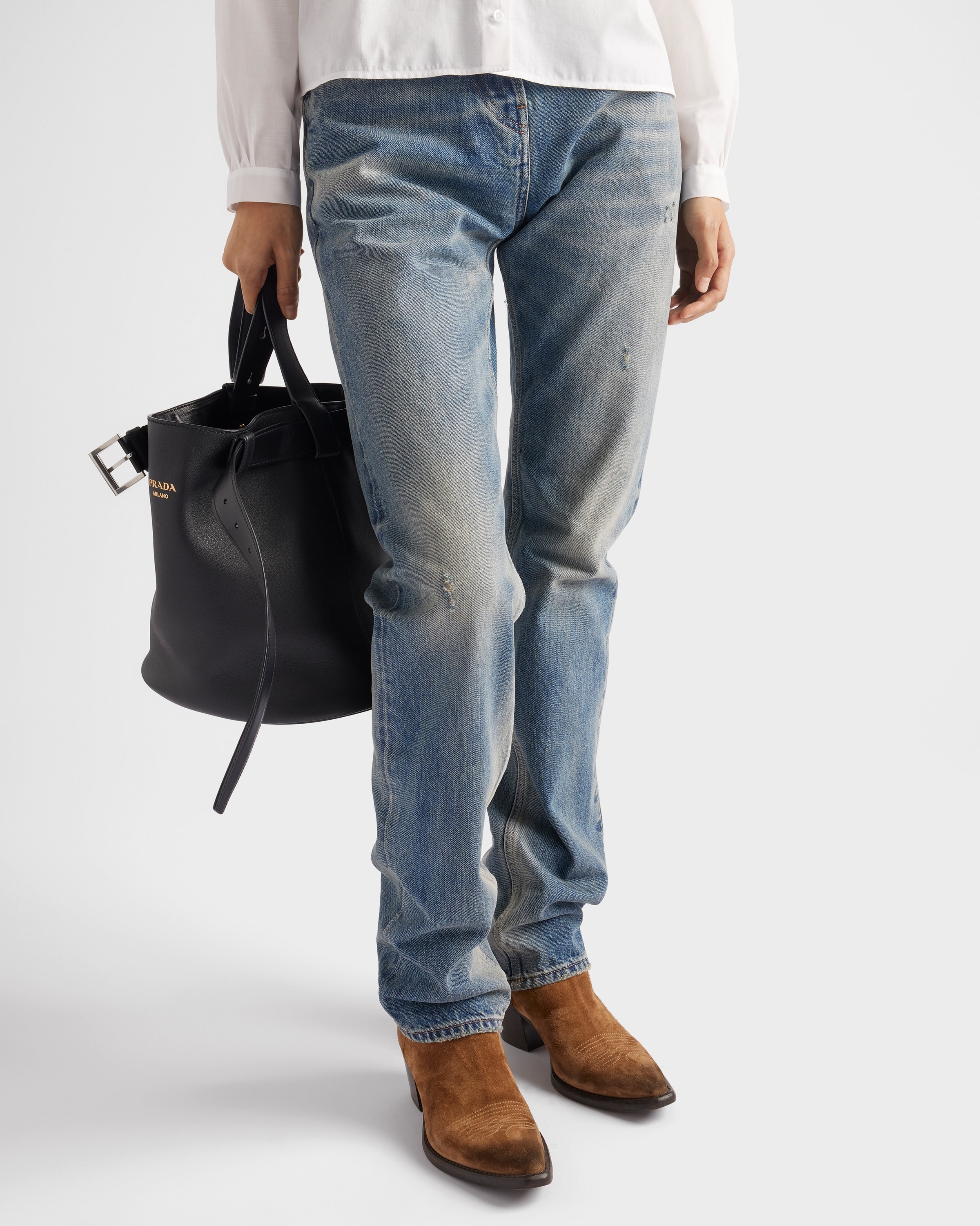 Tapered denim jeans - 4