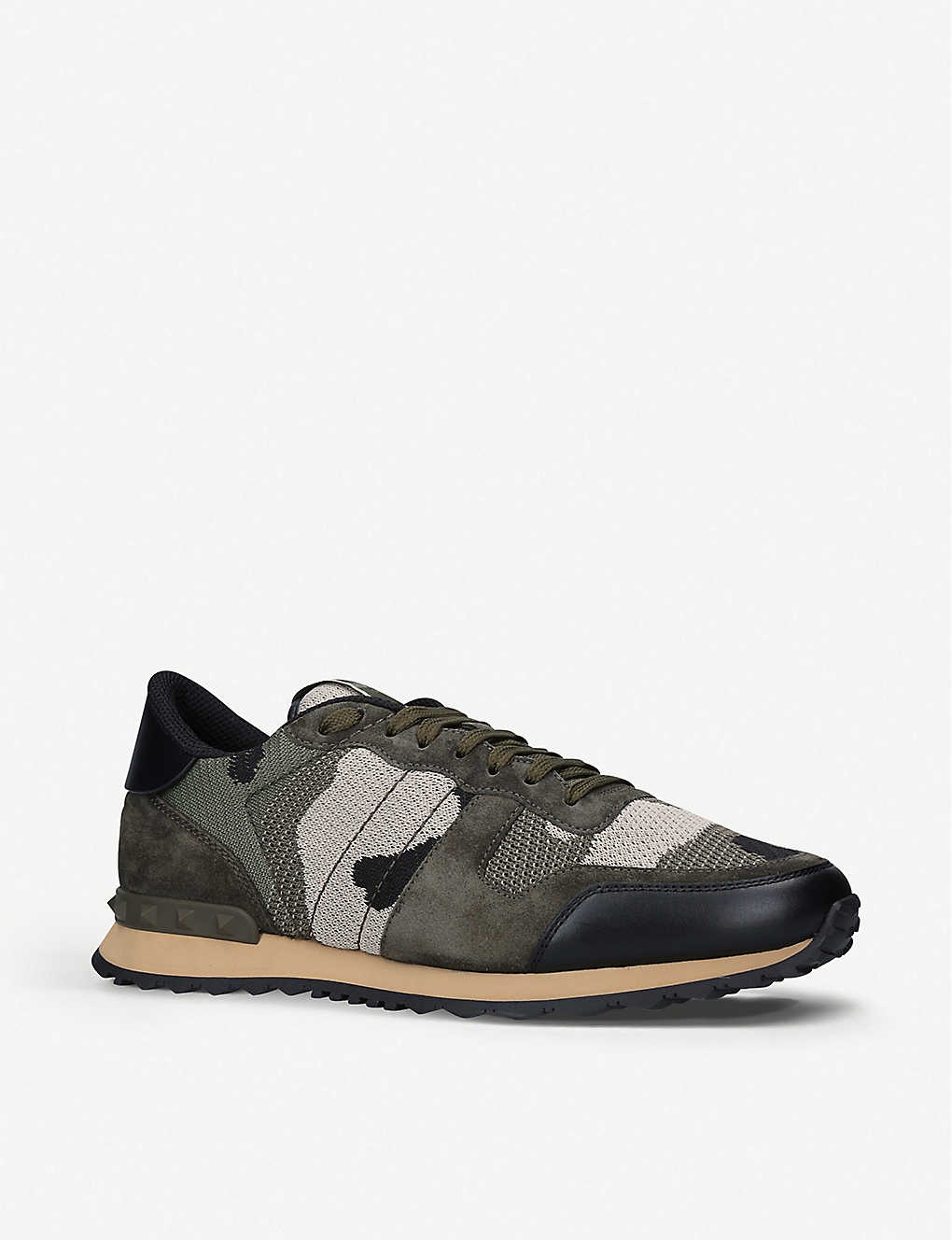 Full leather camouflage trainers - 3