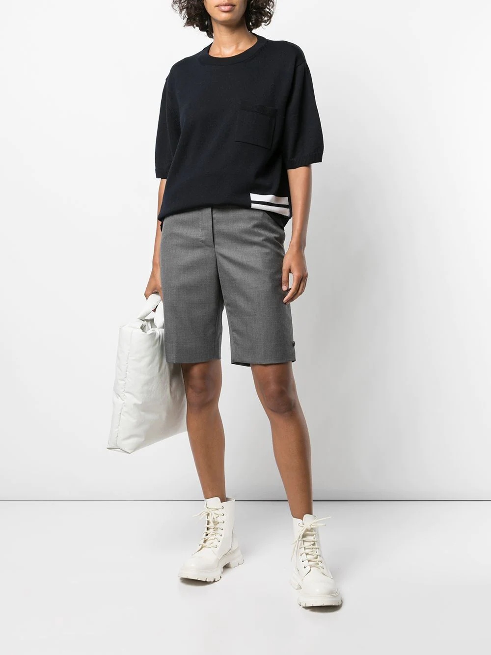 tailored high-waist shorts - 2