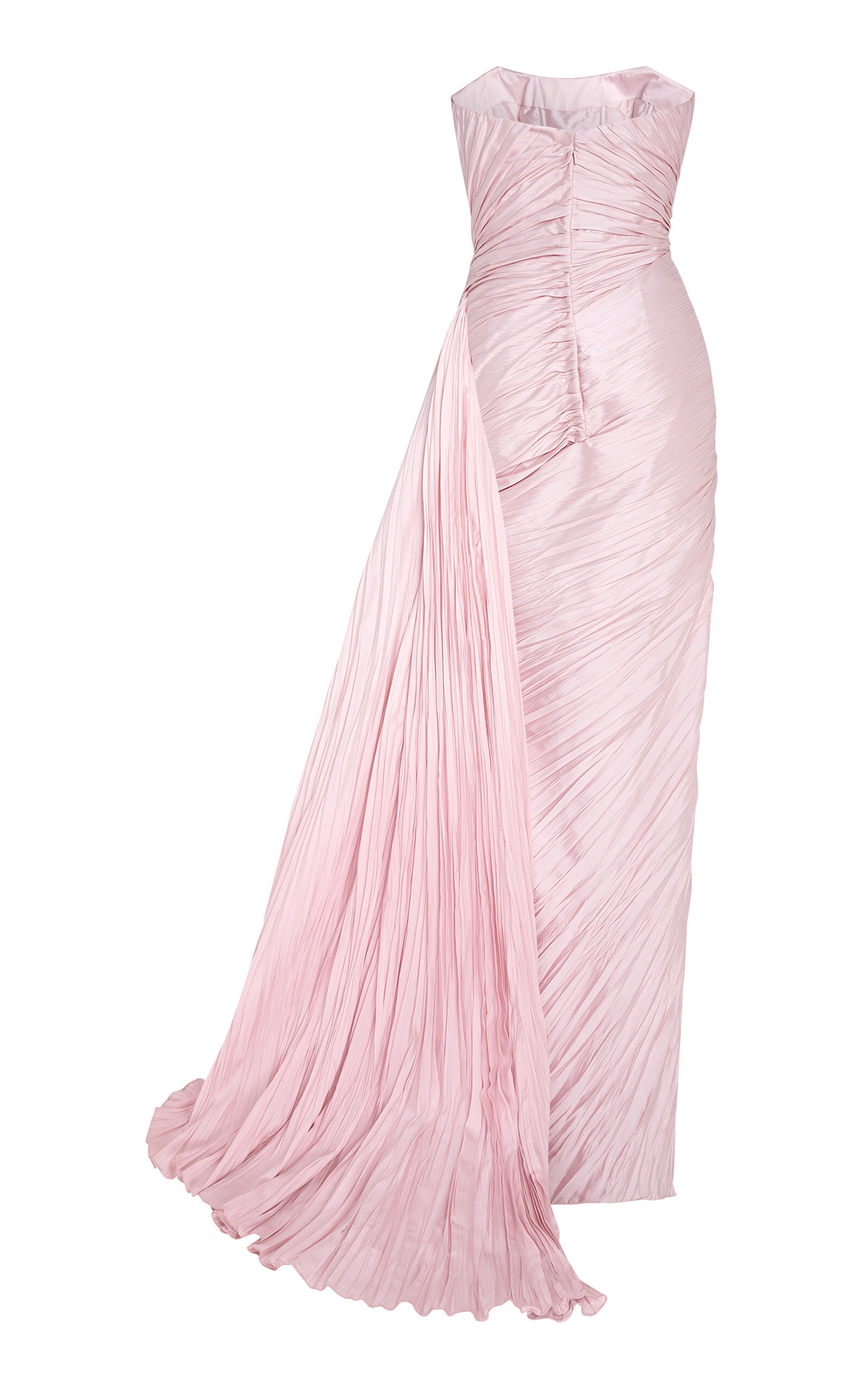 Hand-Pleated Silk Gown pink - 5