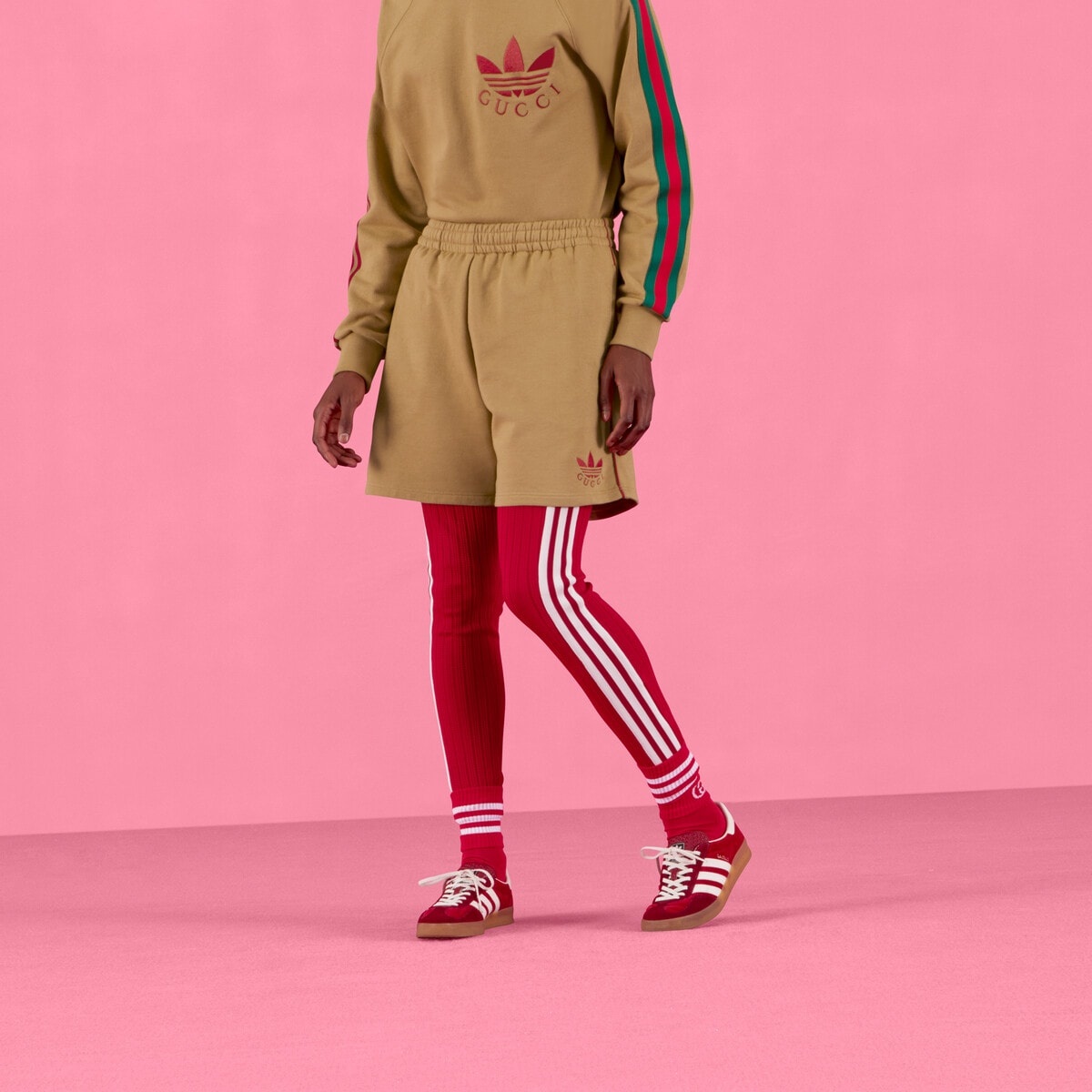 adidas x Gucci cotton jersey shorts - 7
