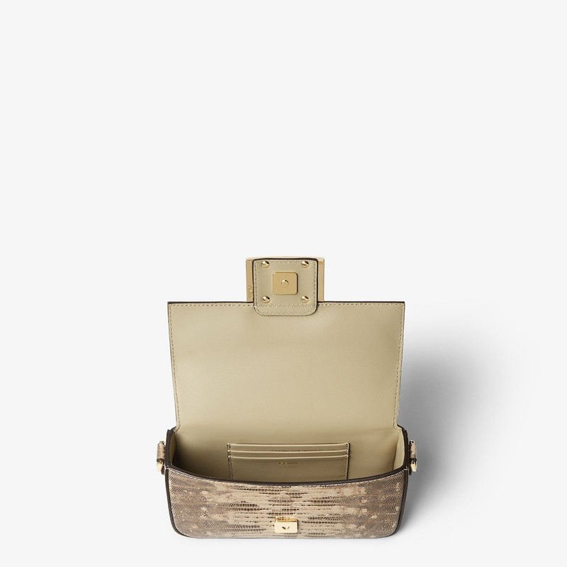 Baguette® Mini Beige lizard bag 4