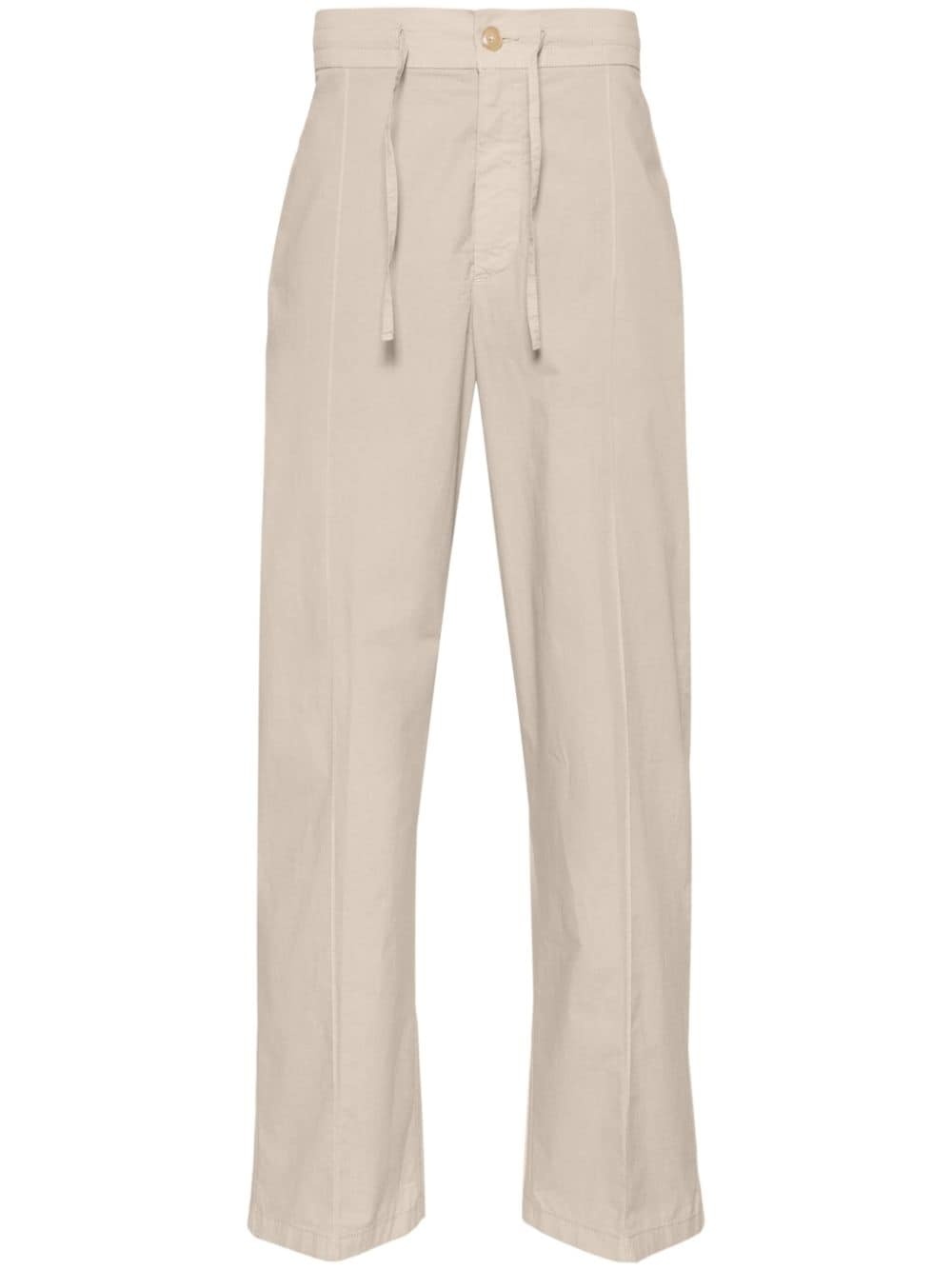 mid-rise straight-leg trousers - 1