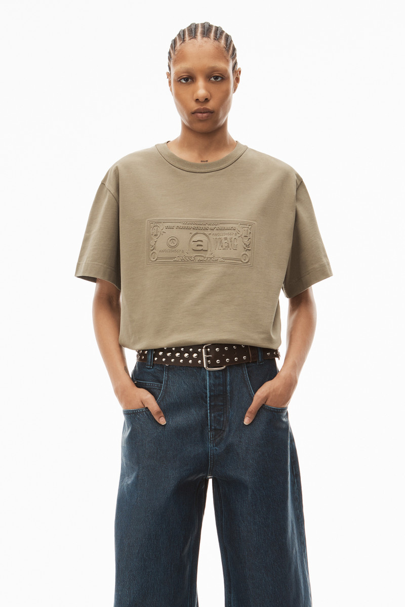 Alexander Wang DOLLAR BILL TEE IN COMPACT JERSEY outlook