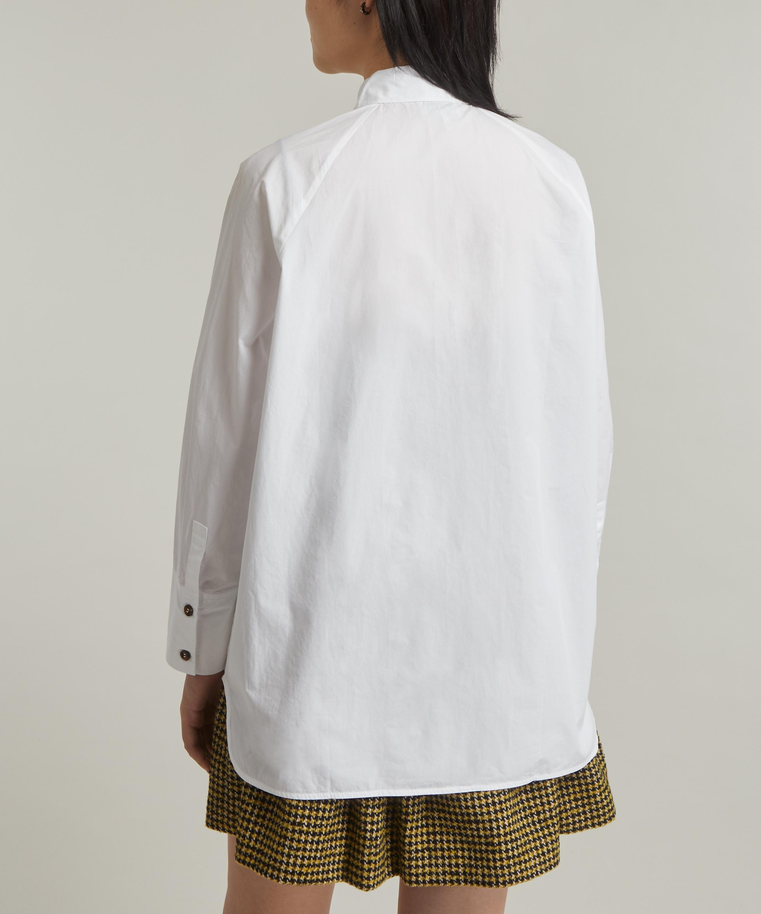 bow-detailing cotton shirt - 4