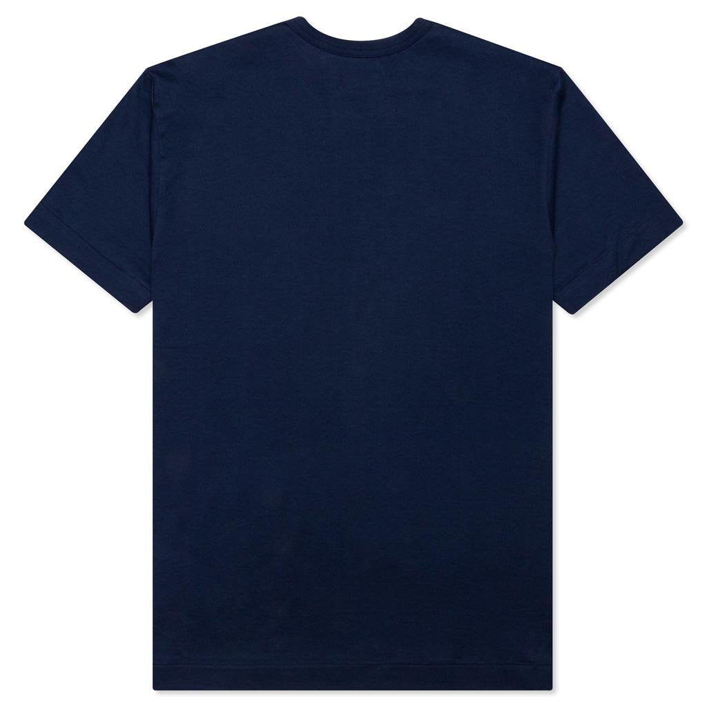 COMME DES GARCONS PLAY WOMEN'S GOLD HEART T-SHIRT - NAVY - 2
