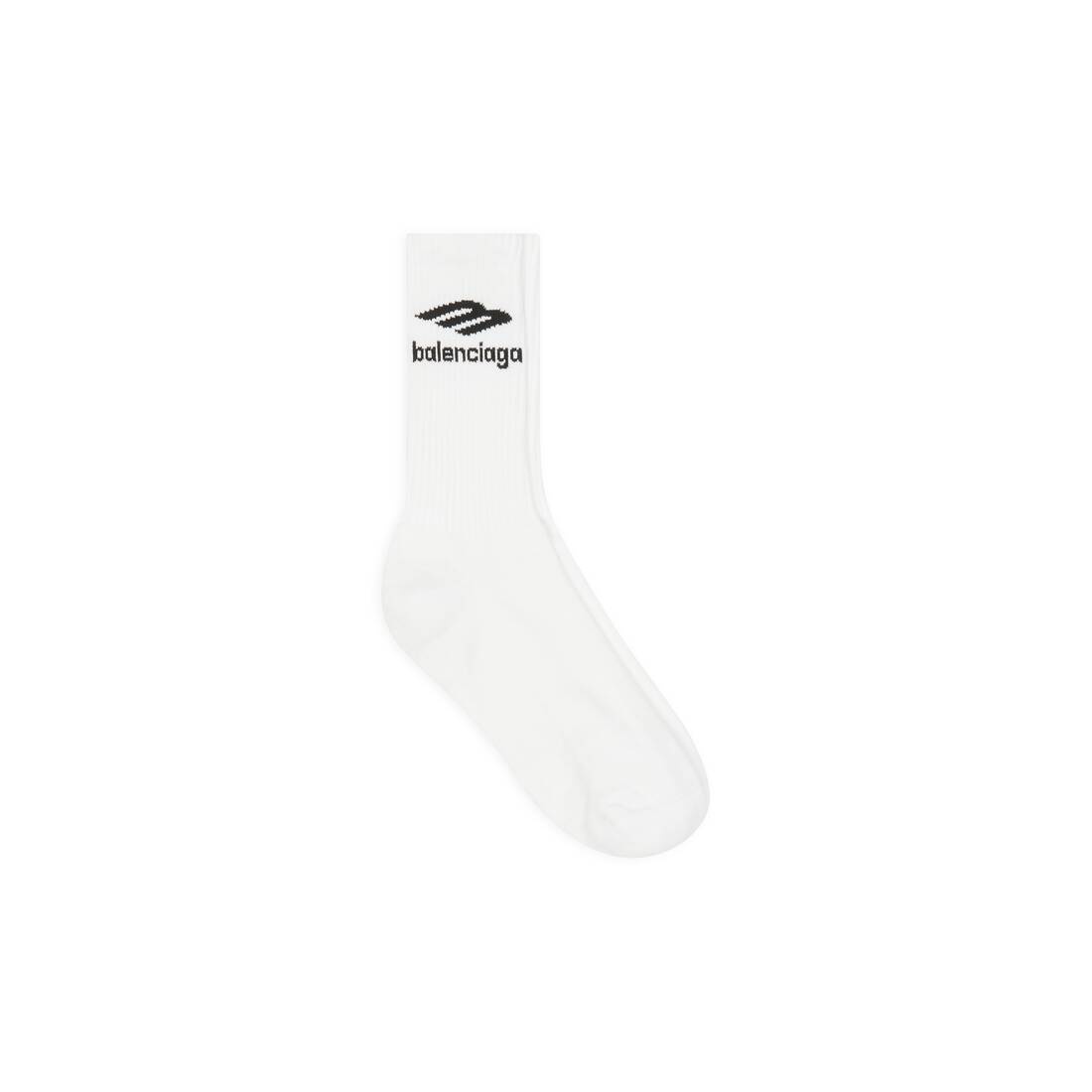 Men's 3b Sports Icon Tennis Socks in White - 1
