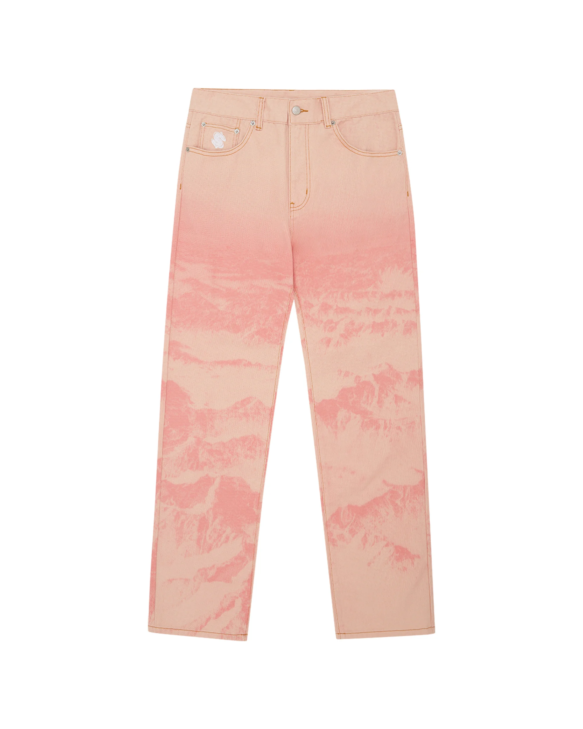 MOUNTAIN PRINT ASTRO DENIM PANT - 1